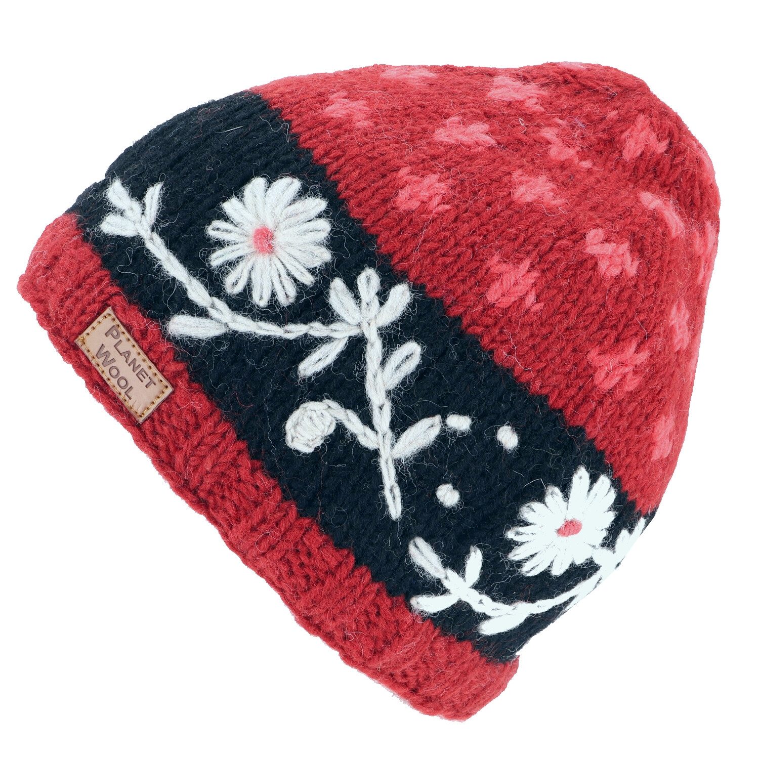 Guru-Shop Strickmütze Kurze Beanie Mütze, bestickte Strickmütze,.. günstig online kaufen