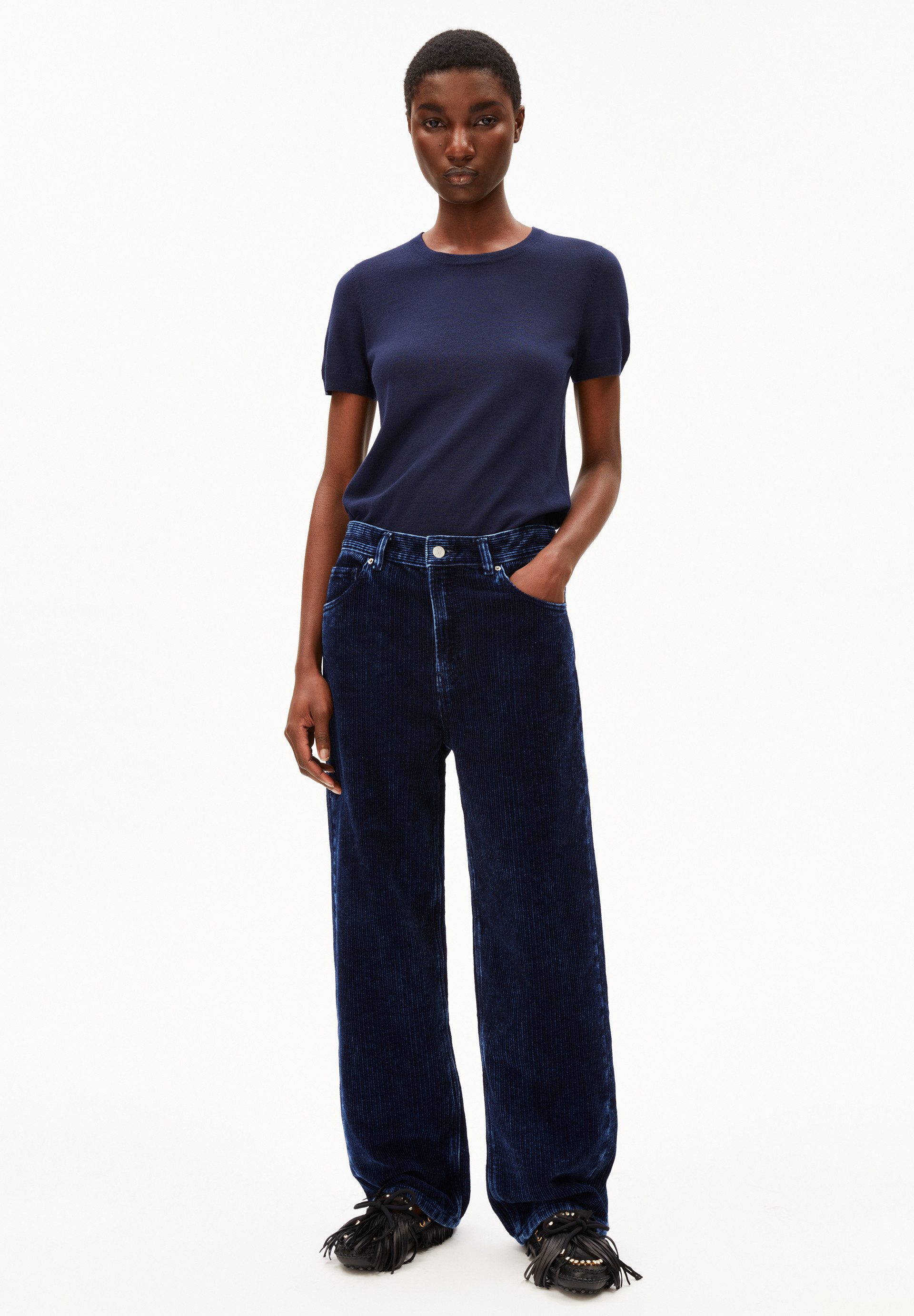 Armedangels T-Shirt GUILIAA MERINO Strickshirt aus Merino-Wolle Slim Fit günstig online kaufen