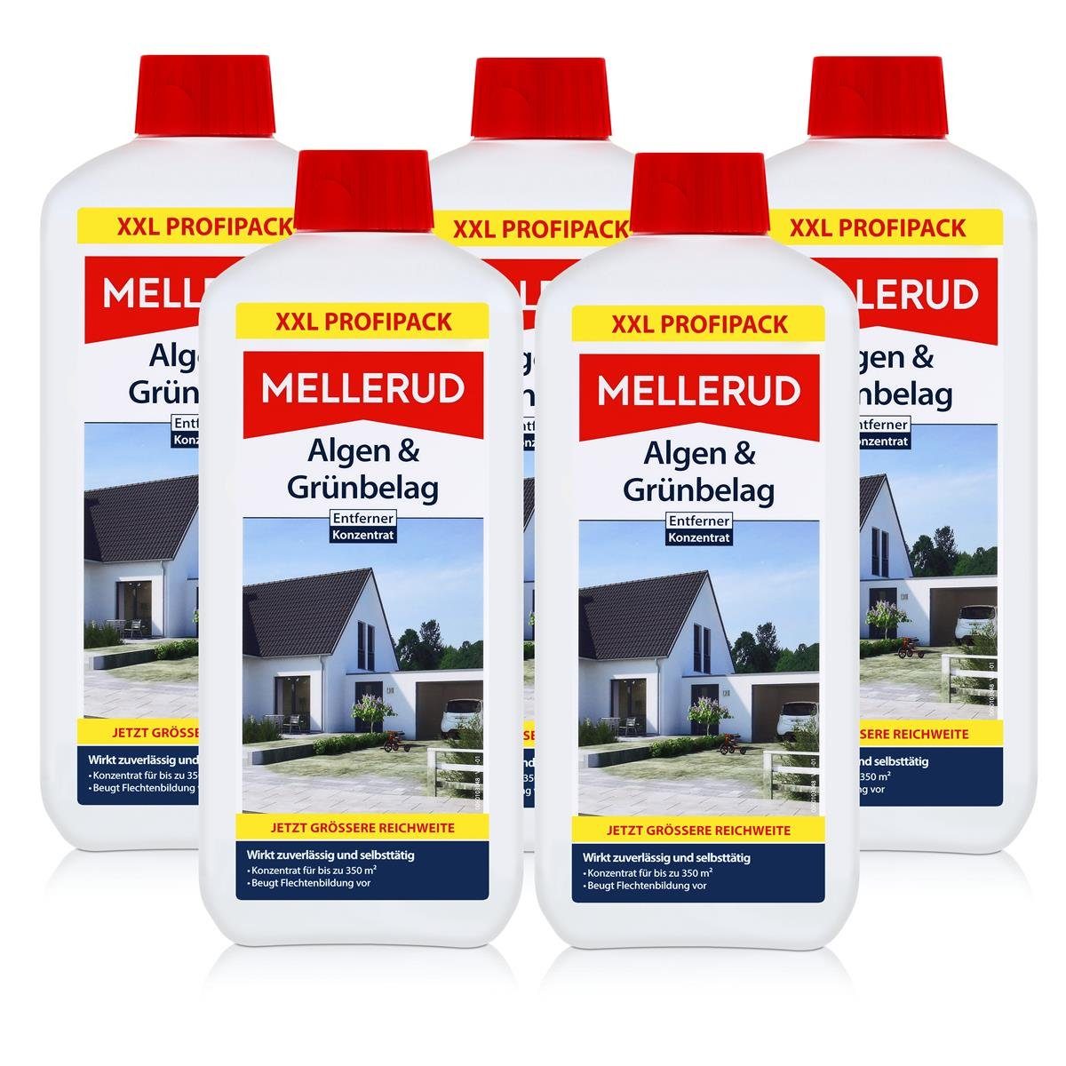 Mellerud Mellerud Algen und Grünbelag Entferner 1,75L Konzentrat (5er Pack) Spezialwaschmittel