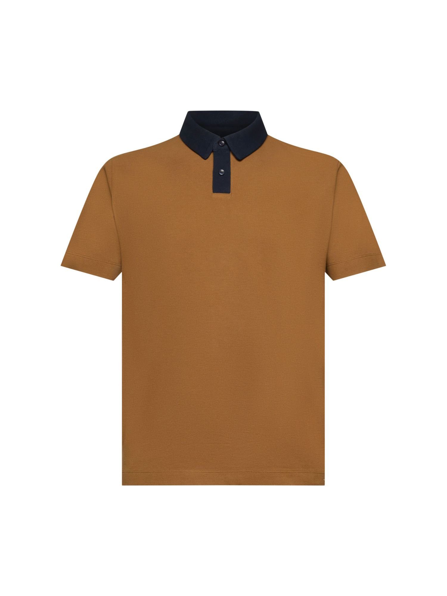 Esprit Baumwoll-Piqué PALE Poloshirt Poloshirt aus Collection KHAKI