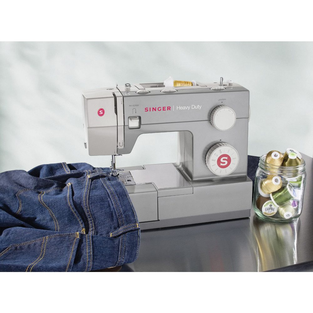 Singer Nähmaschine Singer Freiarmnähmaschine Heavy Duty 4411 LED-Licht Grau