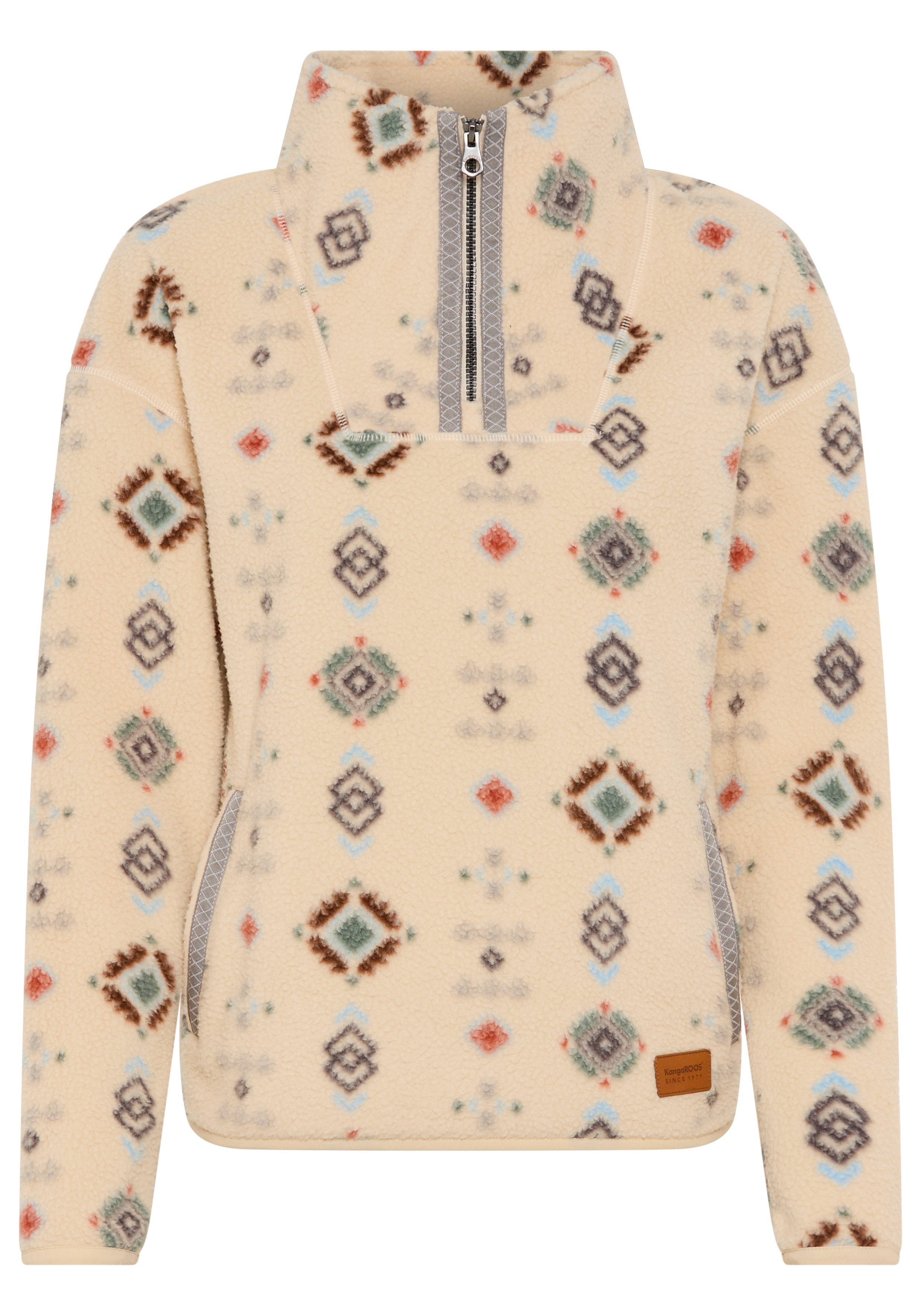 KangaROOS Fleecepullover aus kuscheligem Sherpa Fleece, Half-zip. Reduzierter Preis € 43,99. Unverbindliche Preisempfehlung € 53,99, (€ 43,99 pro 1 Stk)