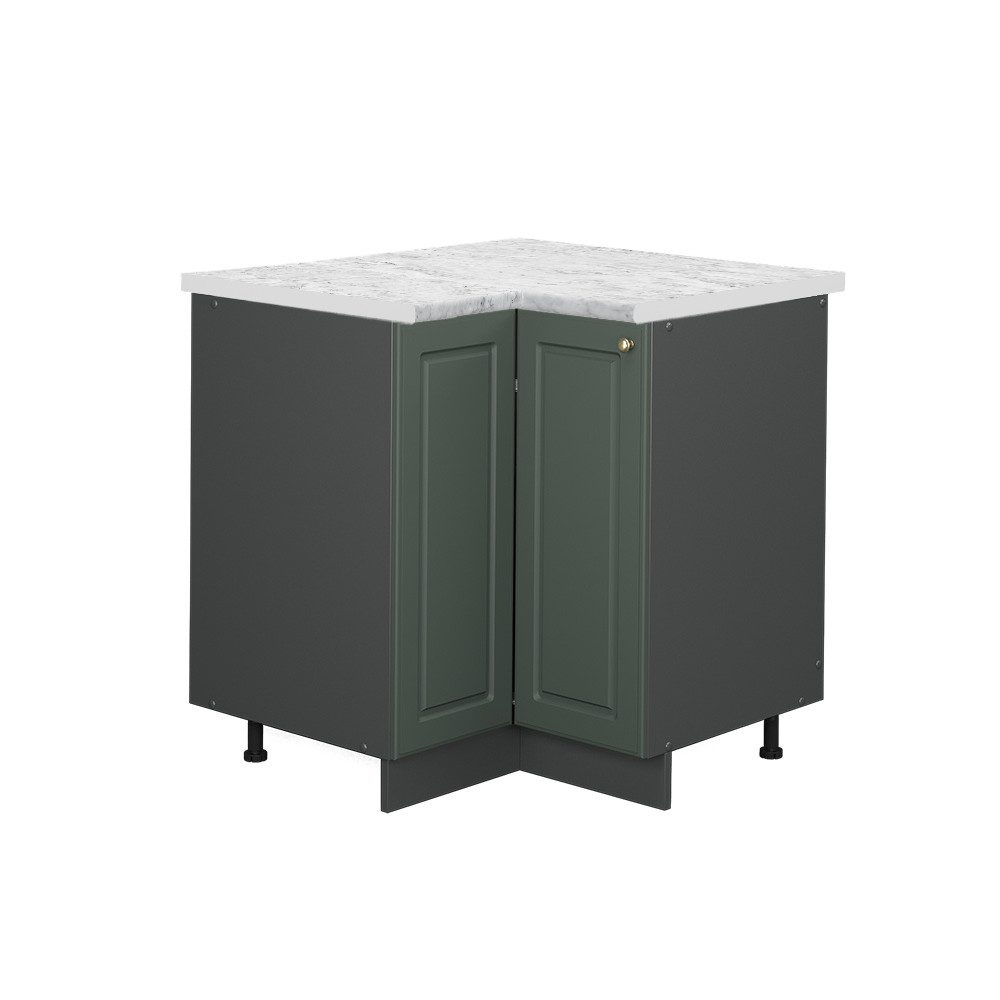 Vicco Eckunterschrank Fame-Line, Grün-Gold Landhaus/Anthrazit, 80.5 günstig online kaufen