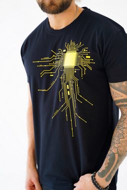 MAKAYA Print-Shirt Herren Nerd T-Shirt Computer CPU Aufdruck Gamer Männer Geschenke Jungs mit Print