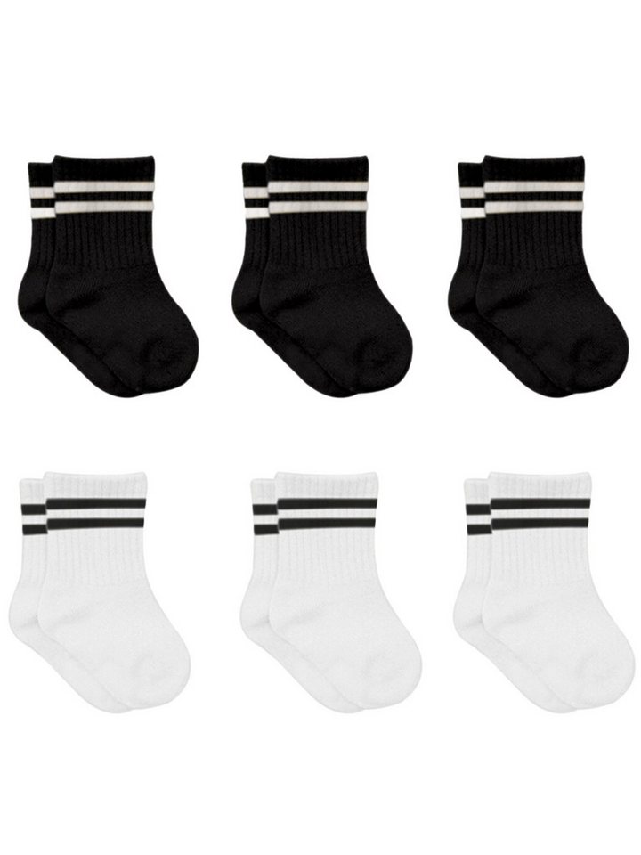 bistyle Socken für Babys Neugeborene Babysocken Jungen Mädchen Kurzsocken (Set, 6-Paar, 6er-Pack) gerippt Bio-Baumwolle GOTS zertifiziert 0-6 Monate bis 2-3 Jahre