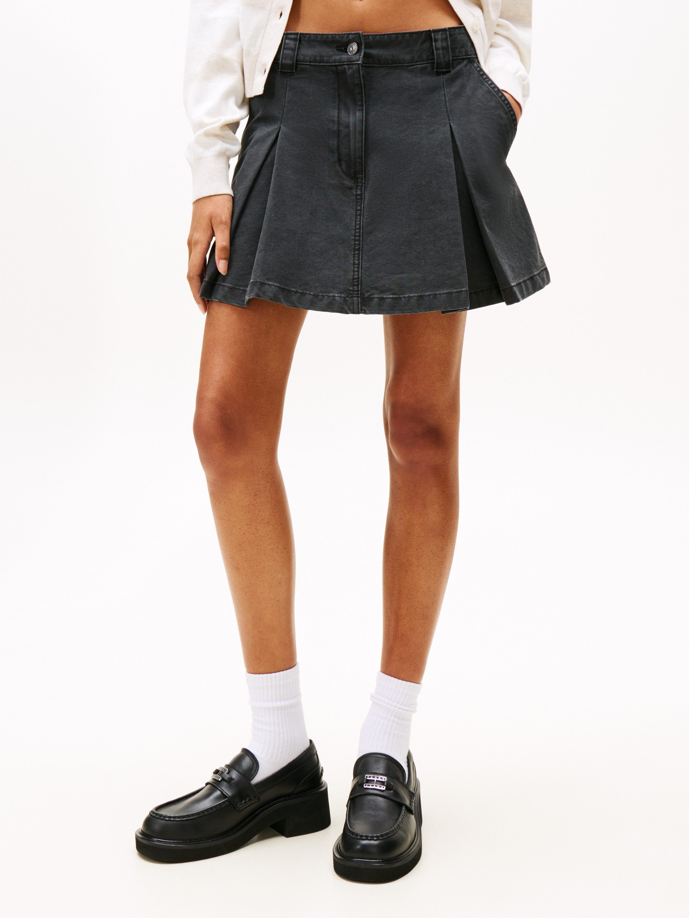 Tommy Jeans Minirock TJW CANVAS MINI PLEATED SKIRT günstig online kaufen