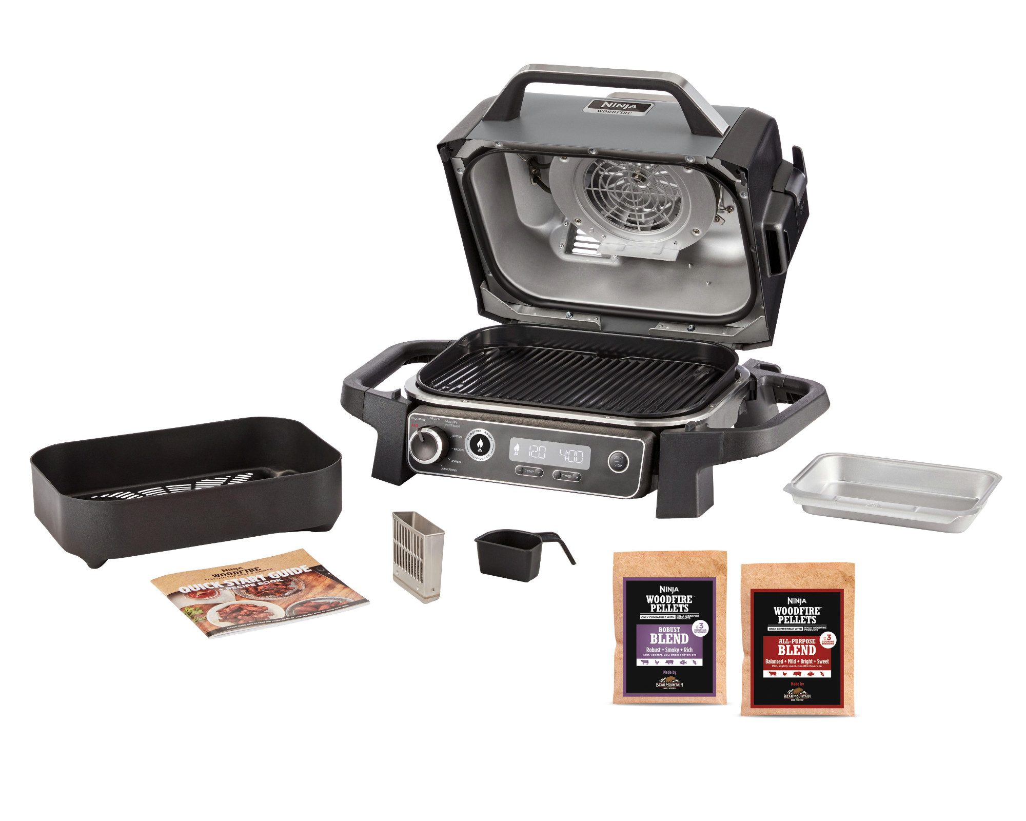 NINJA Smoker OG701DE Woodfire, Heißluftfritteuse, Woodfire-Technologie
