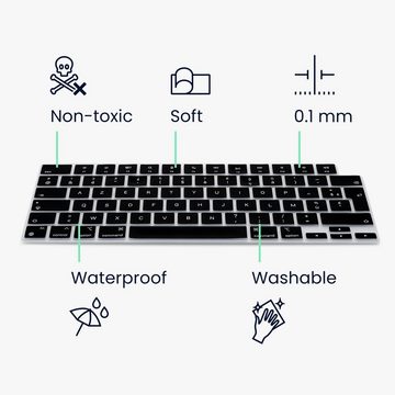 kwmobile Aufbewahrungstasche Tastaturschutz für Apple Macbook Air 15 2023 M2 (A2941) (1-tlg), AZERTY (Frankreich, Belgien) Silikon Laptop Abdeckung