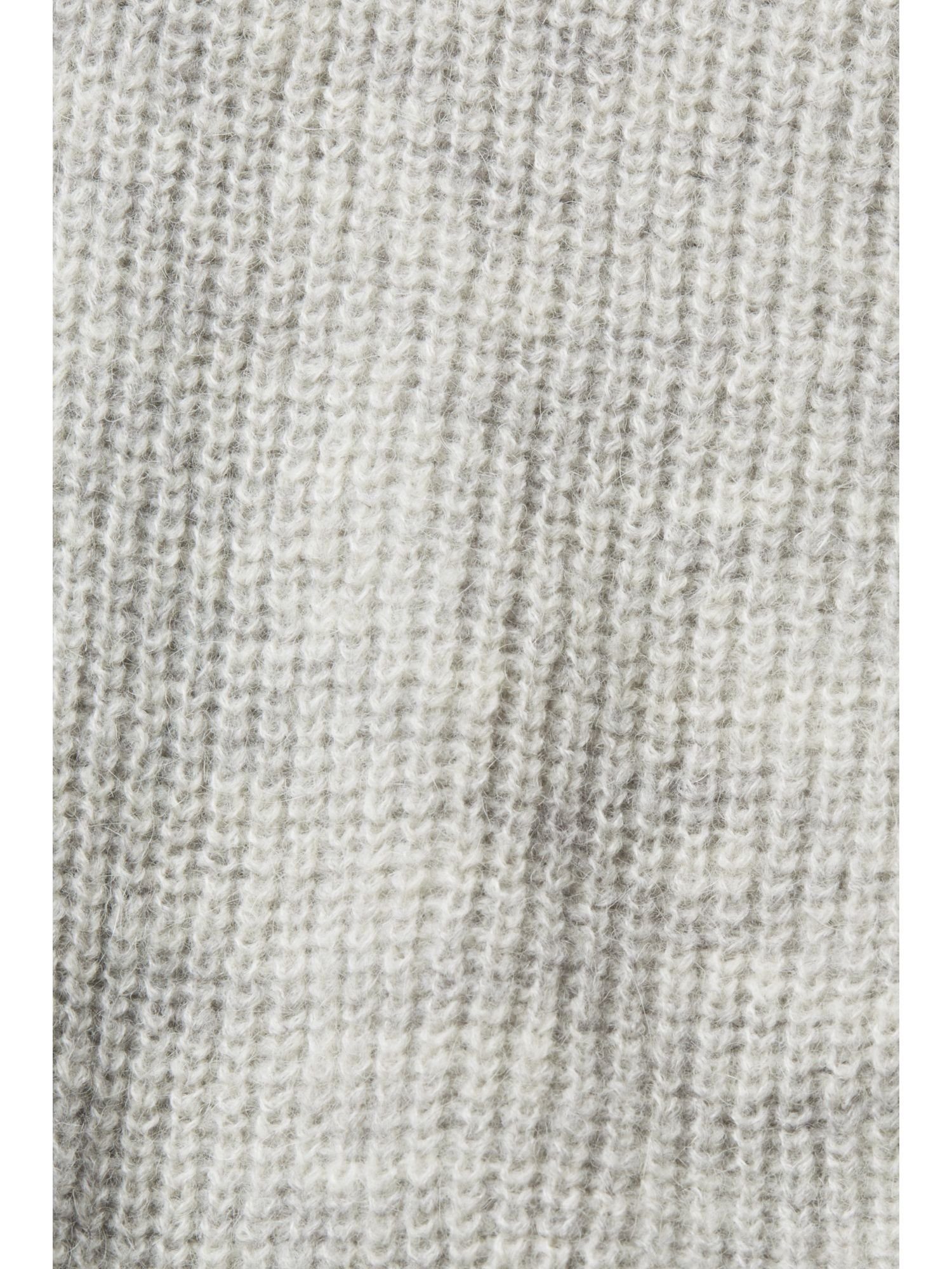 LIGHT GREY Esprit aus Cropped-Pullover V-Ausschnitt-Pullover Wollmix