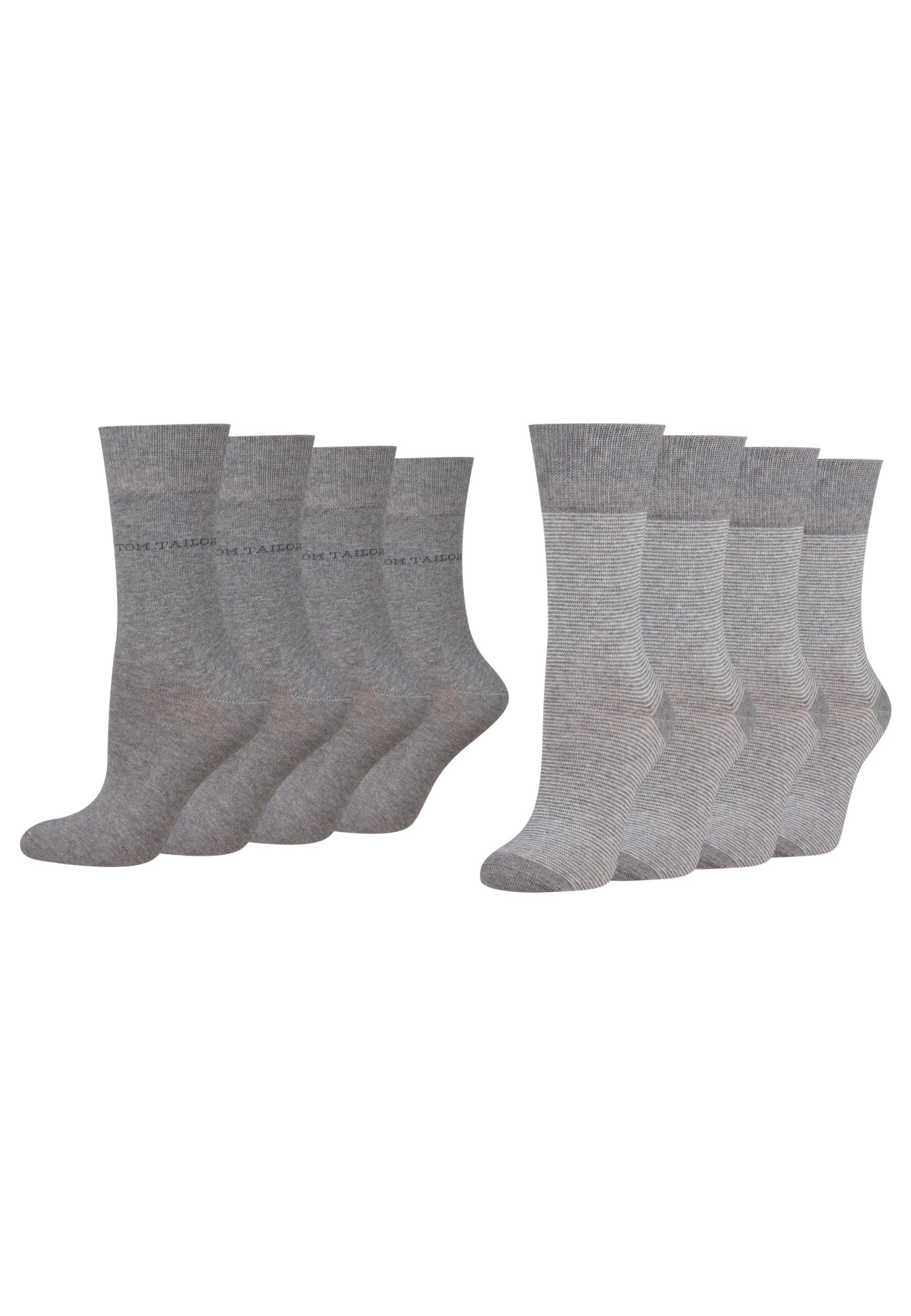 TOM TAILOR Socken 9521150042_8 Tom Tailor women socks 2er basic stripe 8 Paar grey
