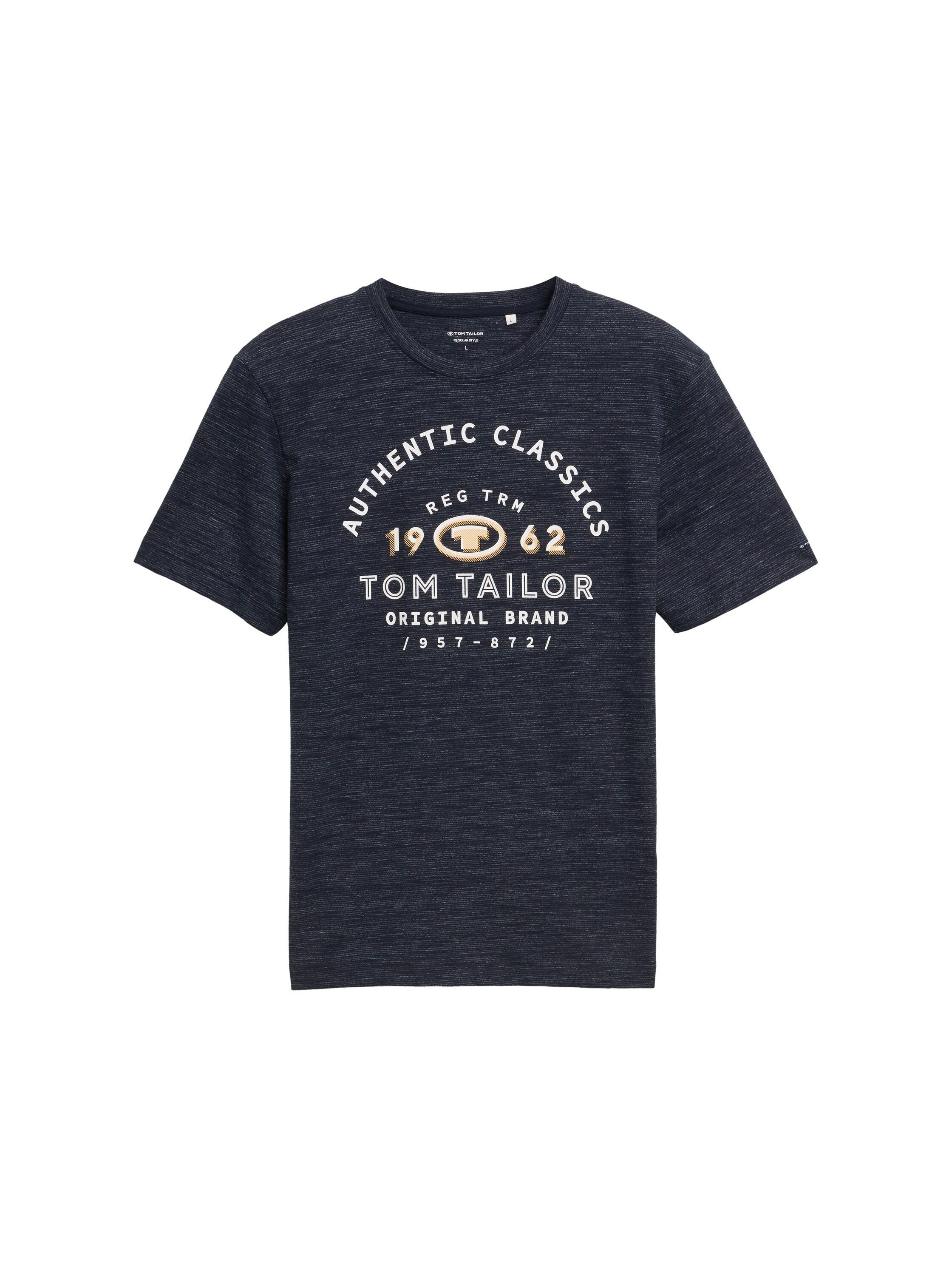 Tom Tailor Herren T-Shirt PRINTED T-SHIRT - Regular Fit günstig online kaufen