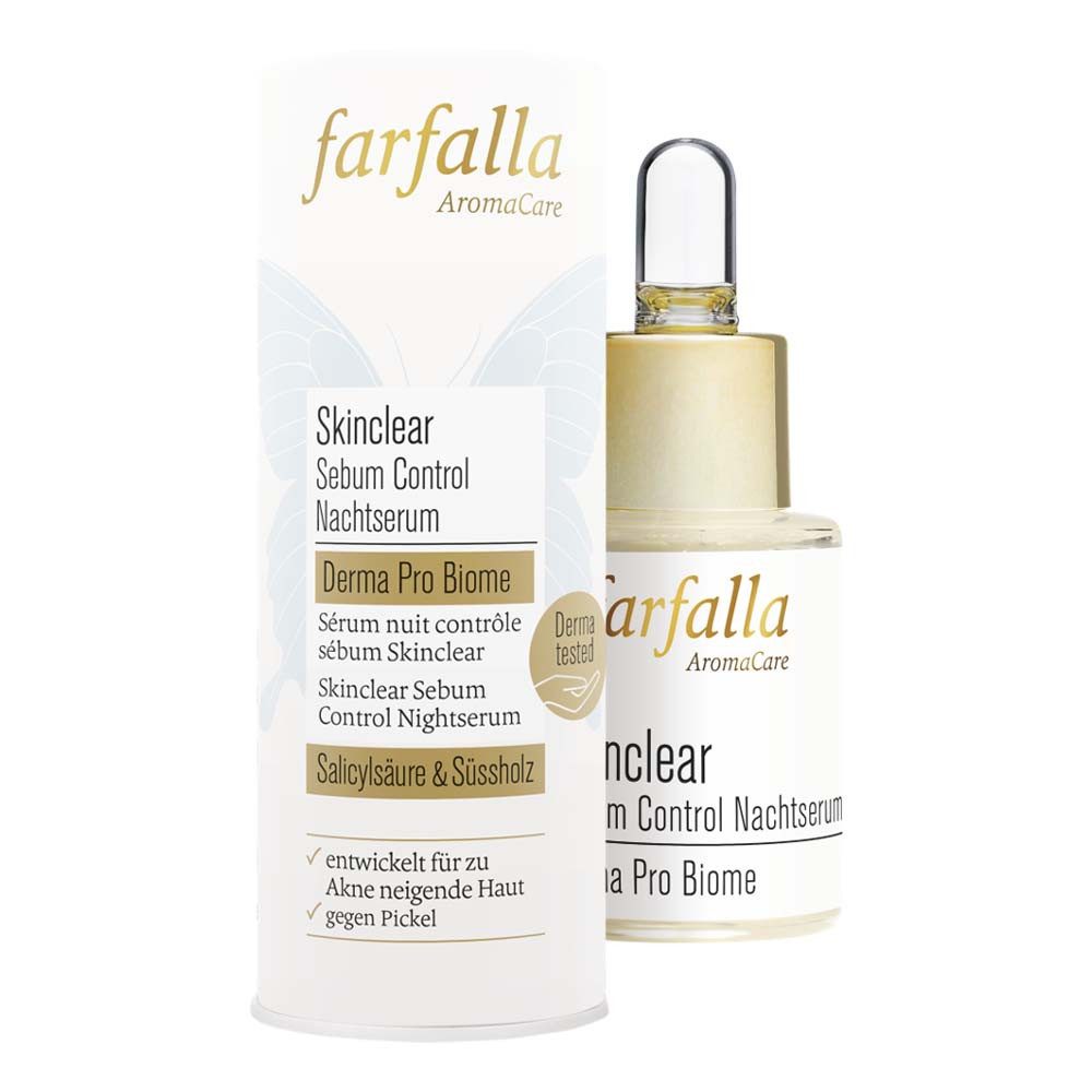Farfalla Gesichtsserum Skinclear, Derma Pro Biome - Sebum Control Nachtserum 15ml