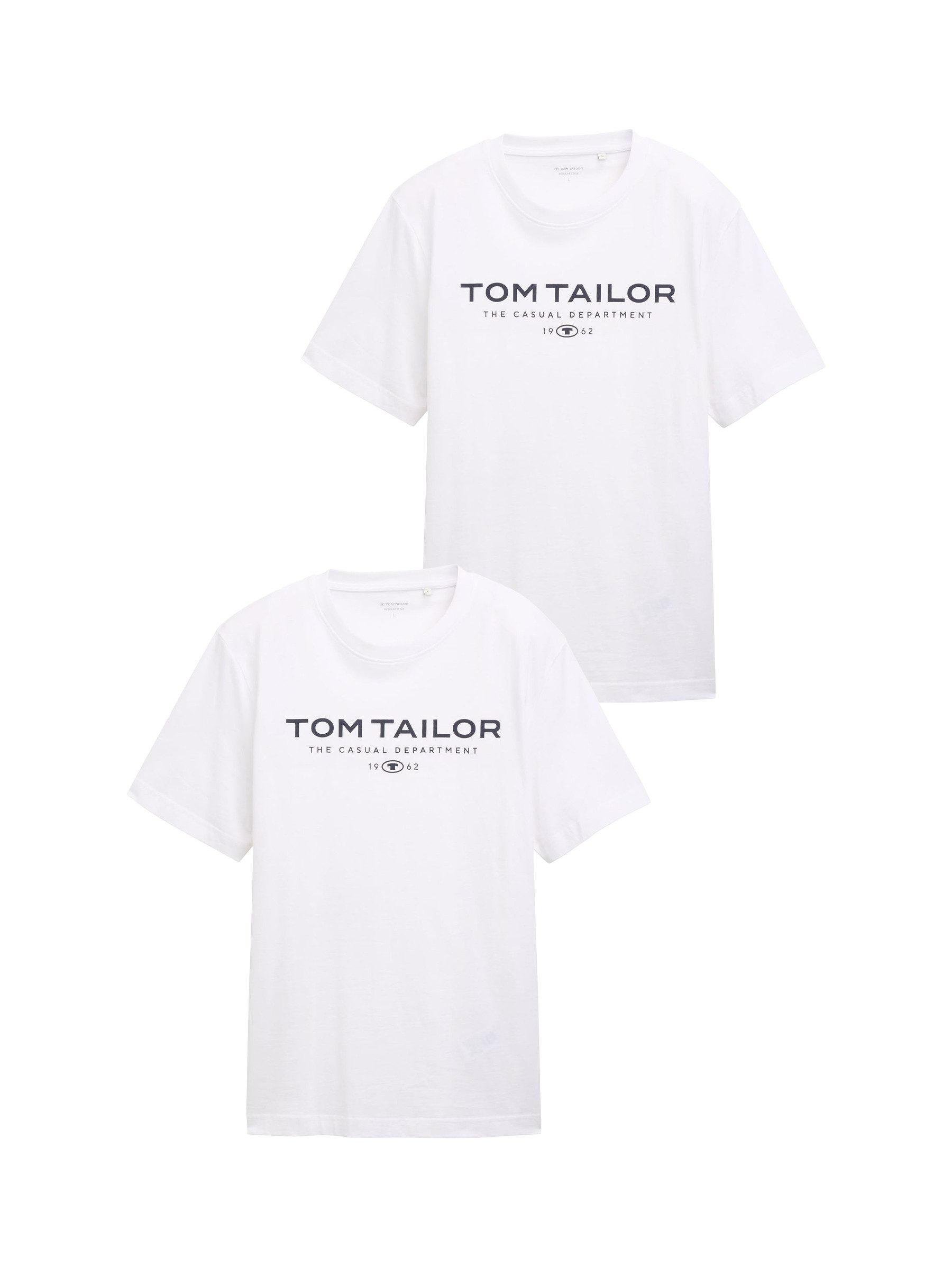 TOM TAILOR T-Shirt 2er-SET Klassischer Schnitt günstig online kaufen