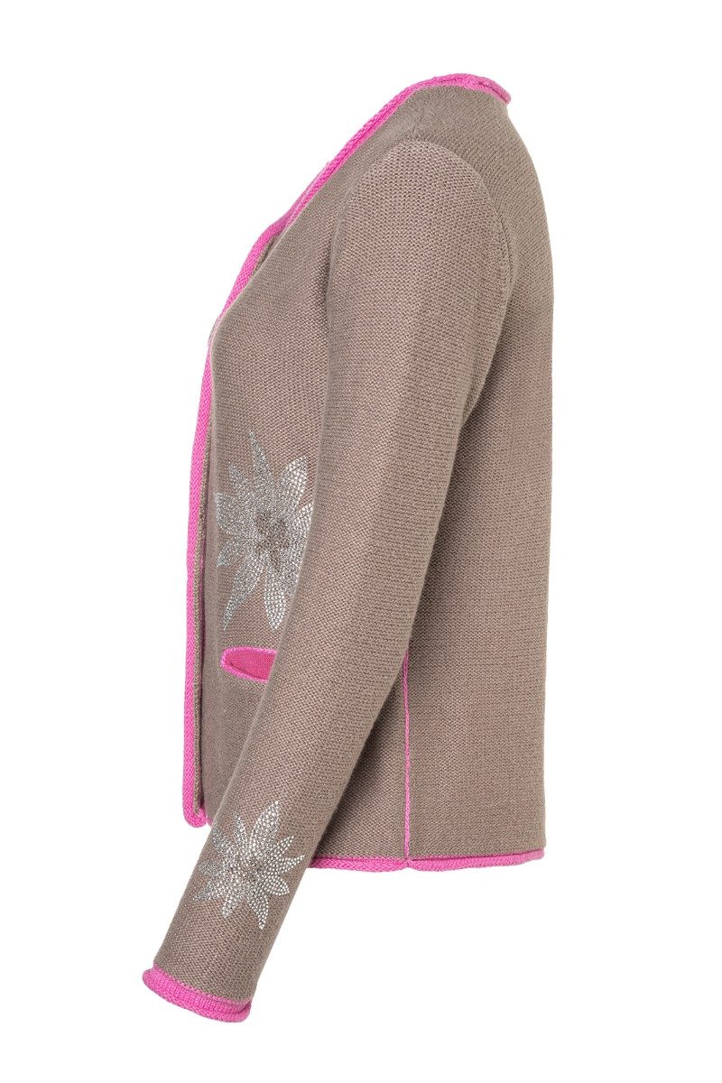 Lieblingsstück Trachtenstrickjacke Strickjacke Damen - ZOFIA - taupe – Bild 5 von 5