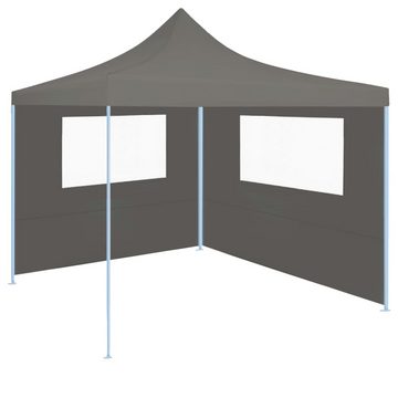 DOTMALL Pavillonseitenteil Pavillon-Seitenwand mit Fenstern 4x2 m Anthrazit