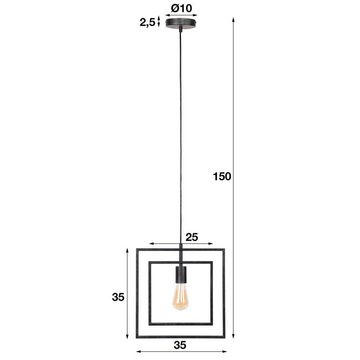 famlights Hängeleuchte, Pendelleuchte Linus in Grau E27 1-flammig, keine Angabe, Leuchtmittel enthalten: Nein, warmweiss, Hängeleuchte, Pendellampe, Pendelleuchte