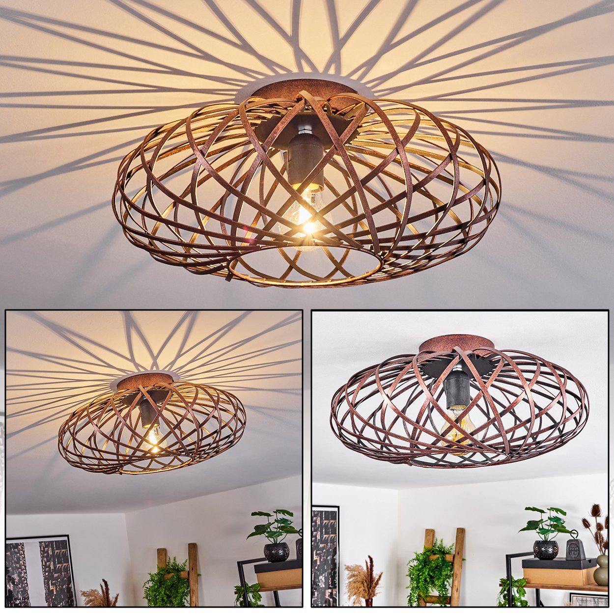 hofstein Deckenleuchte »Aidone« runde Deckenlampe aus günstig online kaufen