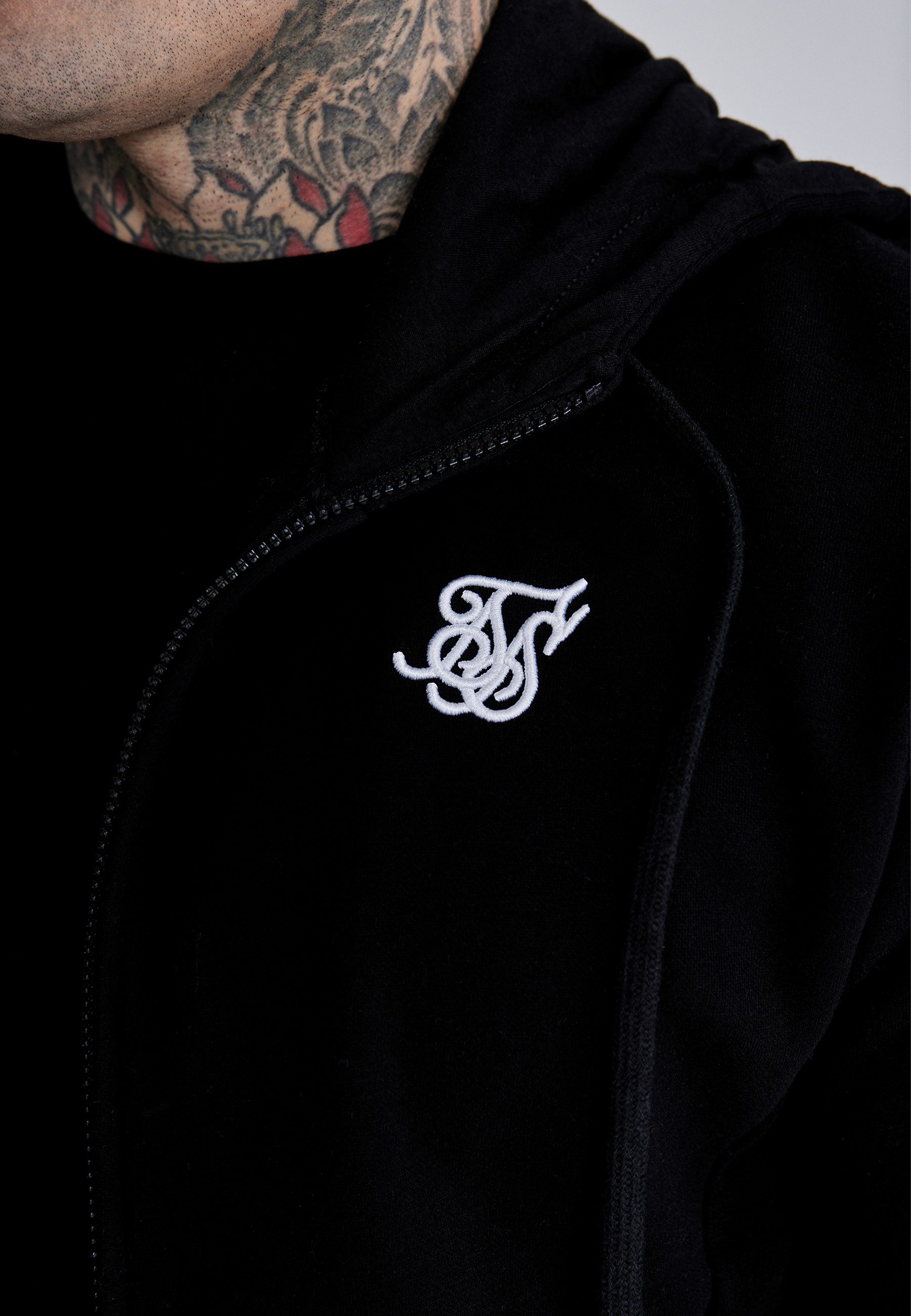 Siksilk Hoodie SikSilk Herren Essentials Full Zip Hoodie – Bild 2 von 5