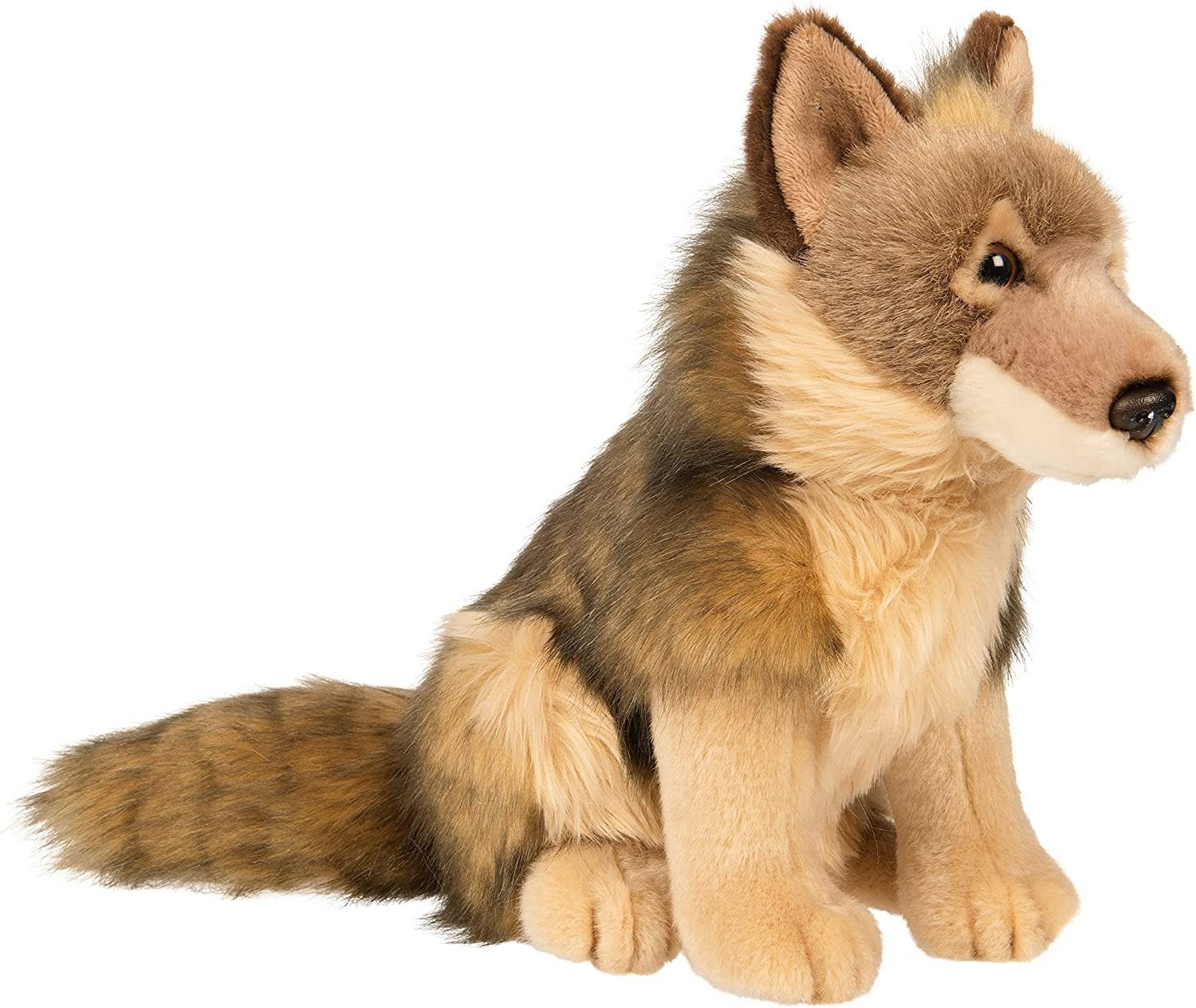 Uni-Toys Kuscheltier Wolf Plüsch-Wolf, zu Plüschtier, sitzend (Höhe) Füllmaterial cm Lupus % 25 - recyceltes 100 - 