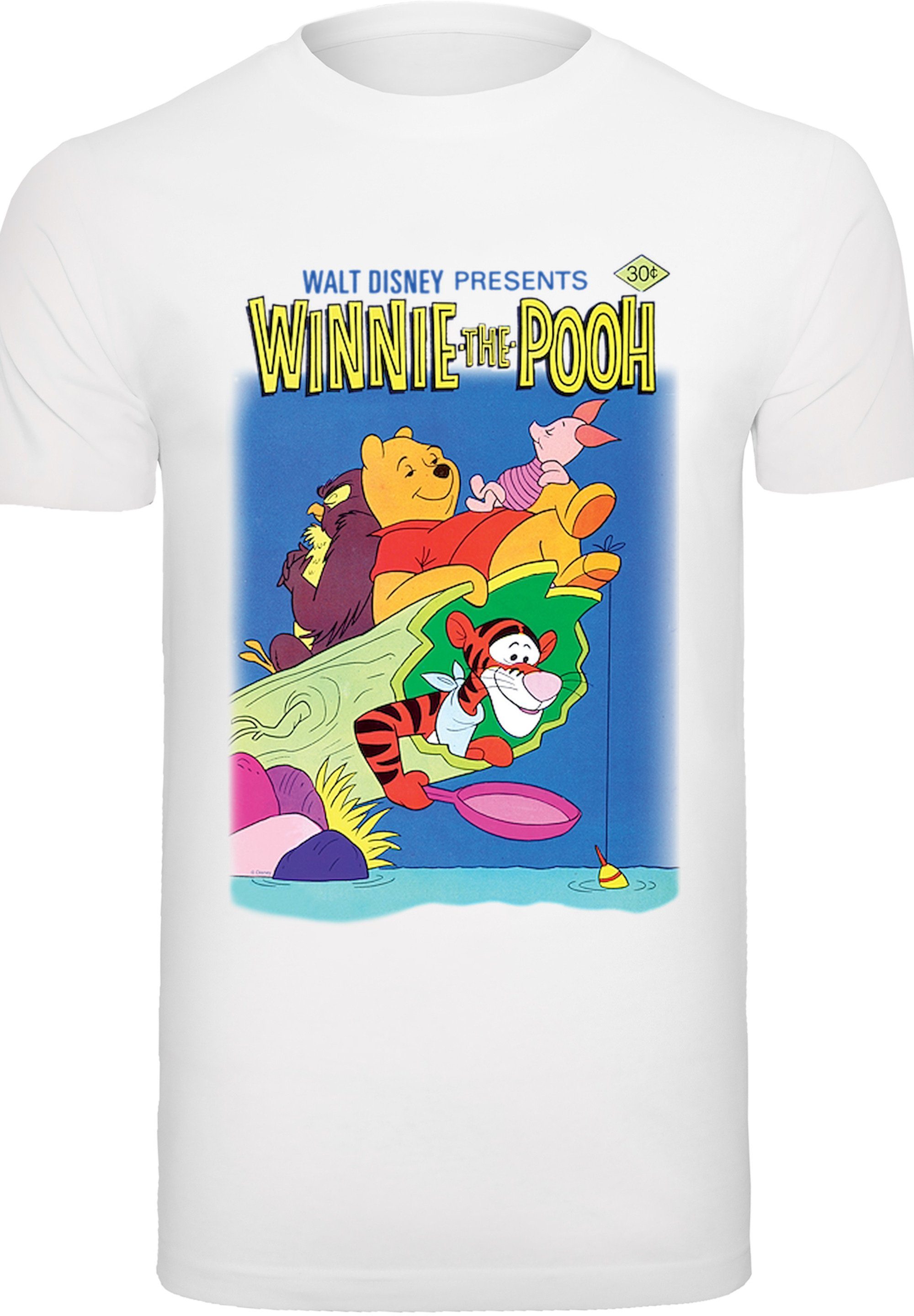 Disney Poster Puuh T-Shirt Winnie Merch,Regular-Fit,Basic,Bedruckt F4NT4STIC weiß Herren,Premium