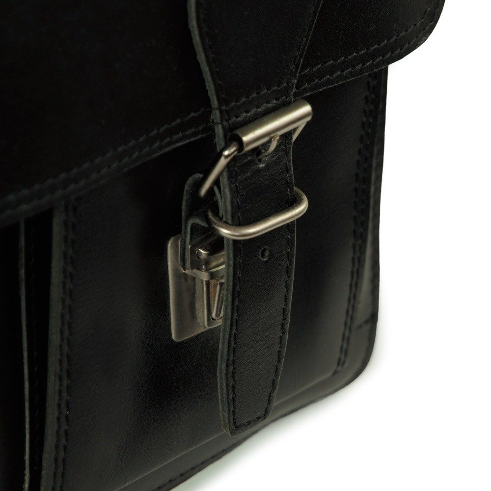 Hamosons Aktentasche Klassische Aktentasche / Lehrertasche in L, Leder Schwarz Hamosons 600