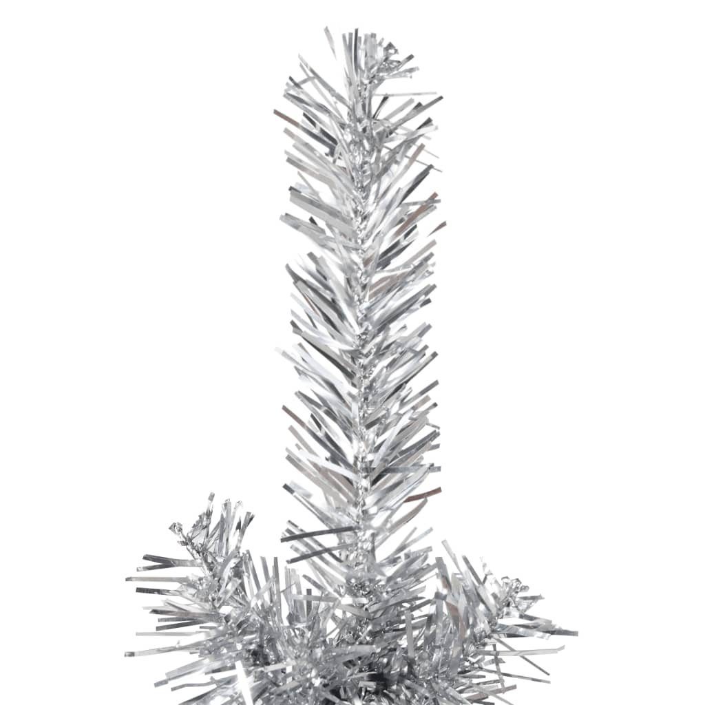 Halb-Weihnachtsbaum Schlank Weihnachtsbaum Ständer Künstlicher furnicato 180 Künstlicher Silbern cm