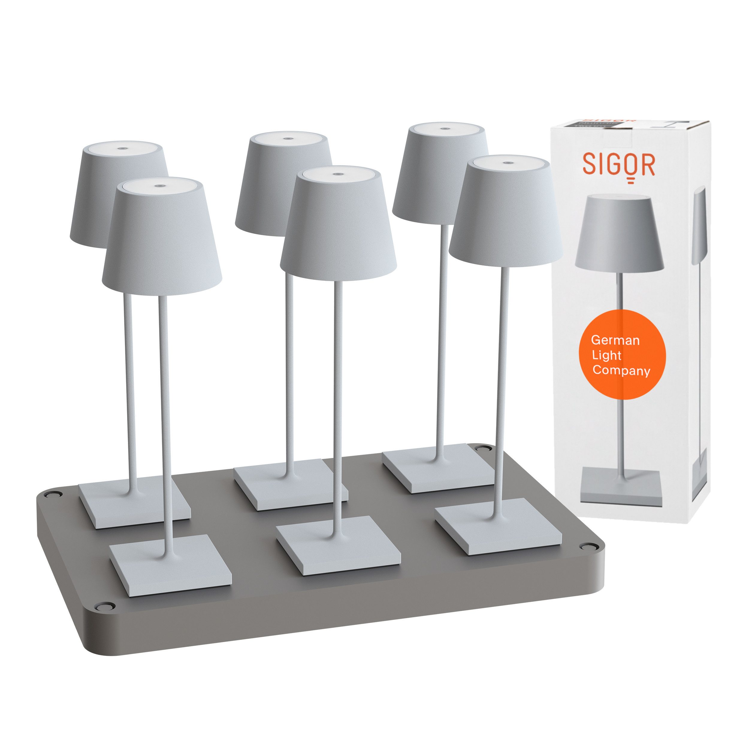 SIGOR LED Tischleuchte, Dimmbar, LED fest integriert, 2.700 + 2.200 K