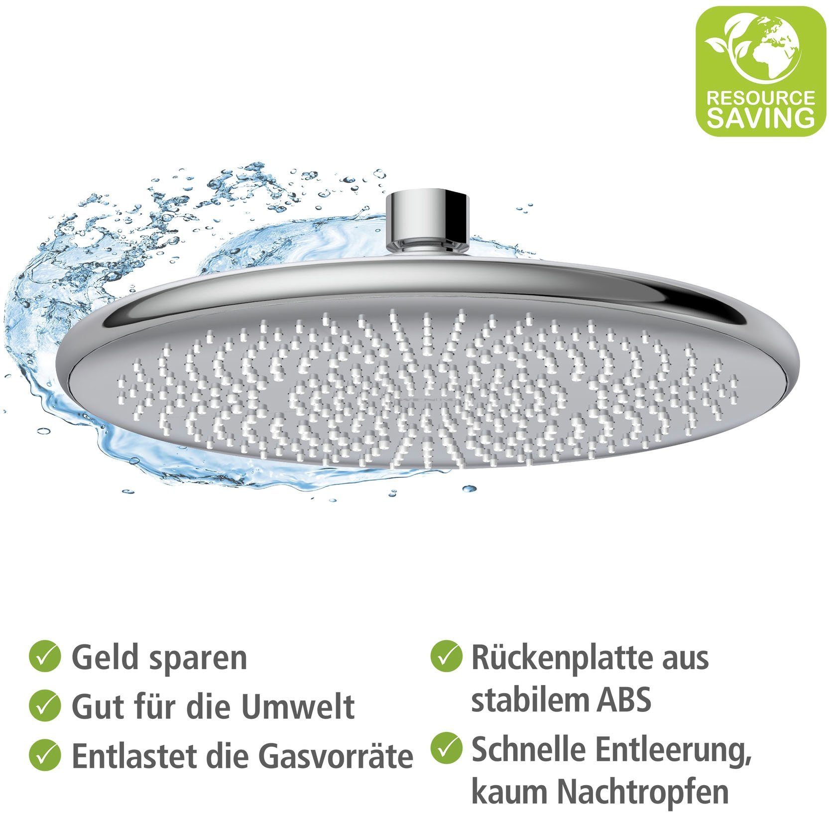 WENKO Regenduschkopf Watersaving System, Regenduschkopf Watersaving, günstig online kaufen