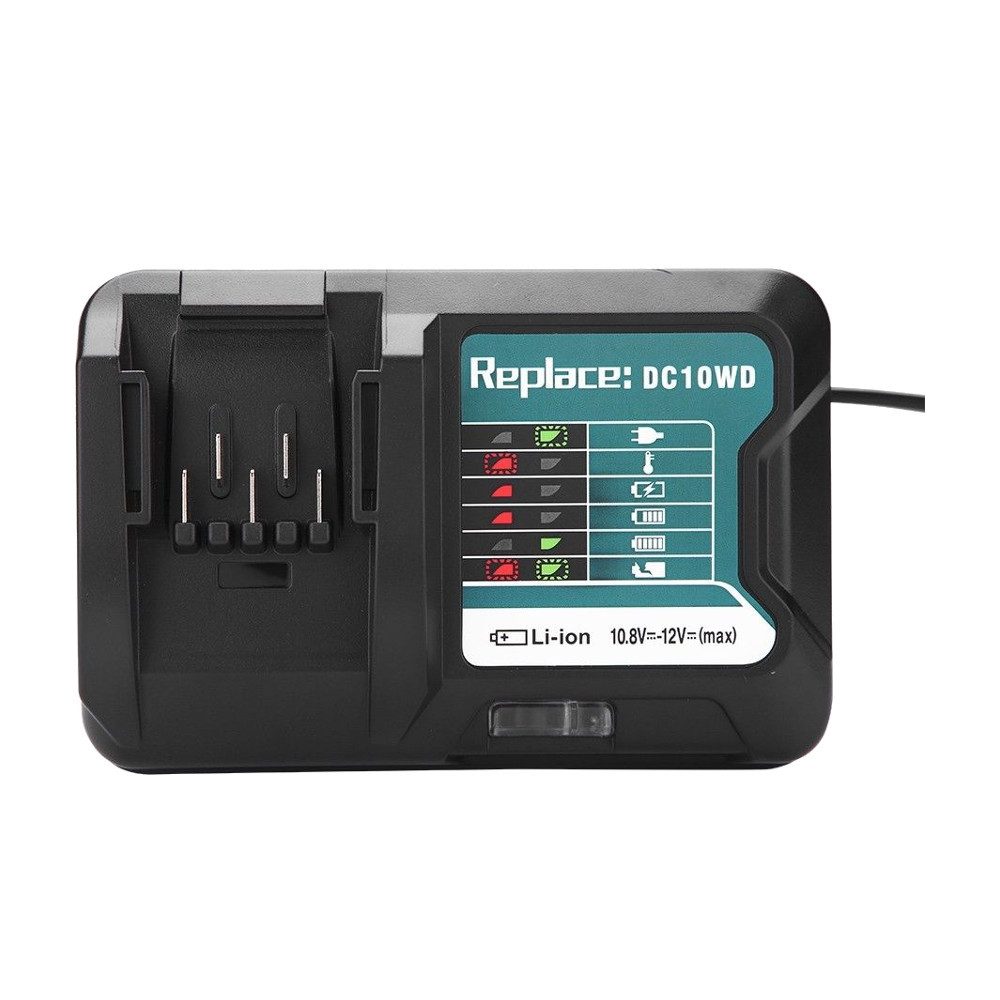 Trade-Shop Ladegerät 10,8V-12V passend für Makita BL1015 BL1040B BL1016 Akku-Ladestation (3000 mA, Geeignet für Li-Ion Akkus mit 10,8V und 12V / 2-Stufen Ladeprozess)