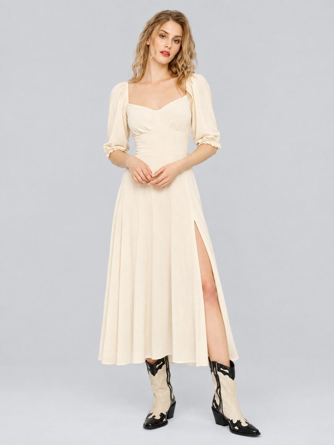 MADNEZZ Abendkleid sukienka cubana -cream