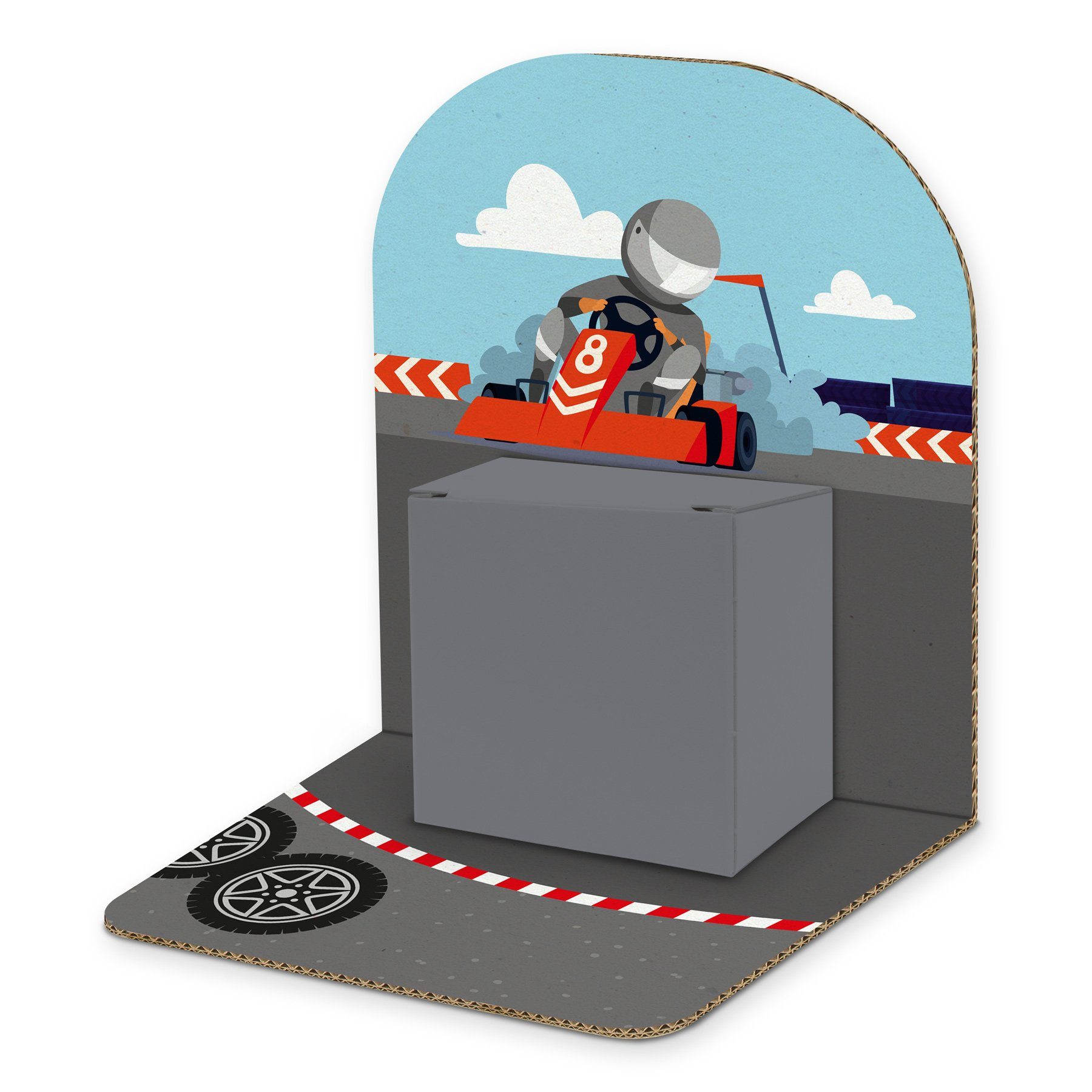 itenga Grußkarten itenga Geldgeschenkverpackung Basic Kart I Aufsteller mit Würfel (Moti