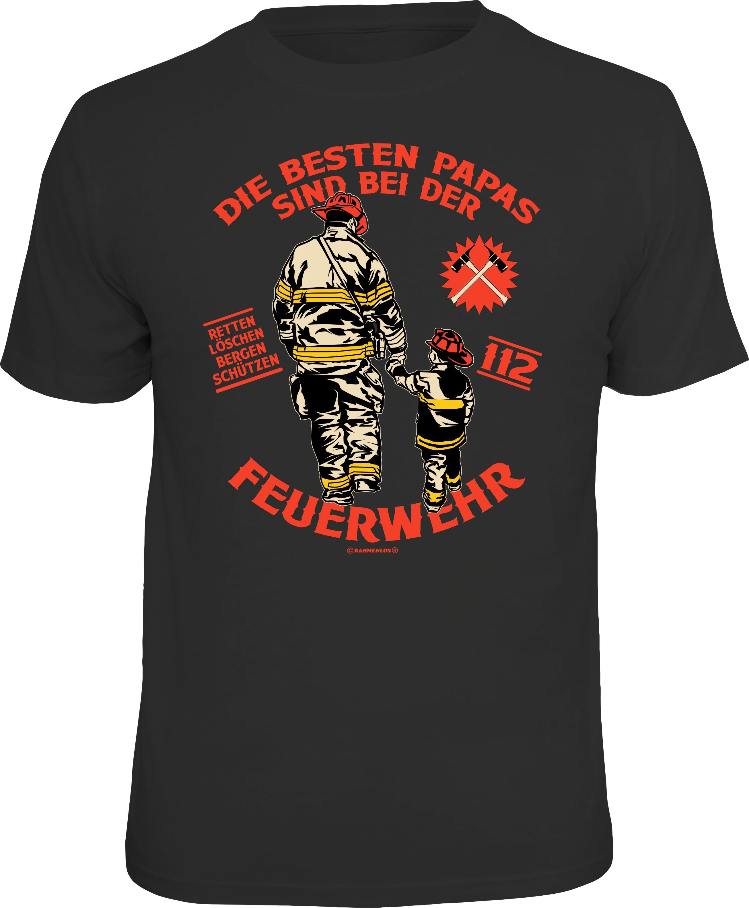 T-Shirt Die besten Papas sind bei der Feuerwehr