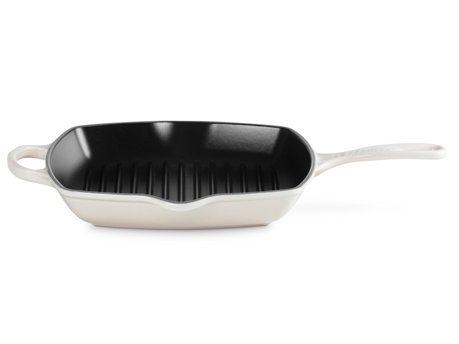 LE CREUSET Grillpfanne Grillpfanne Signature quadratisch meringue 26cm