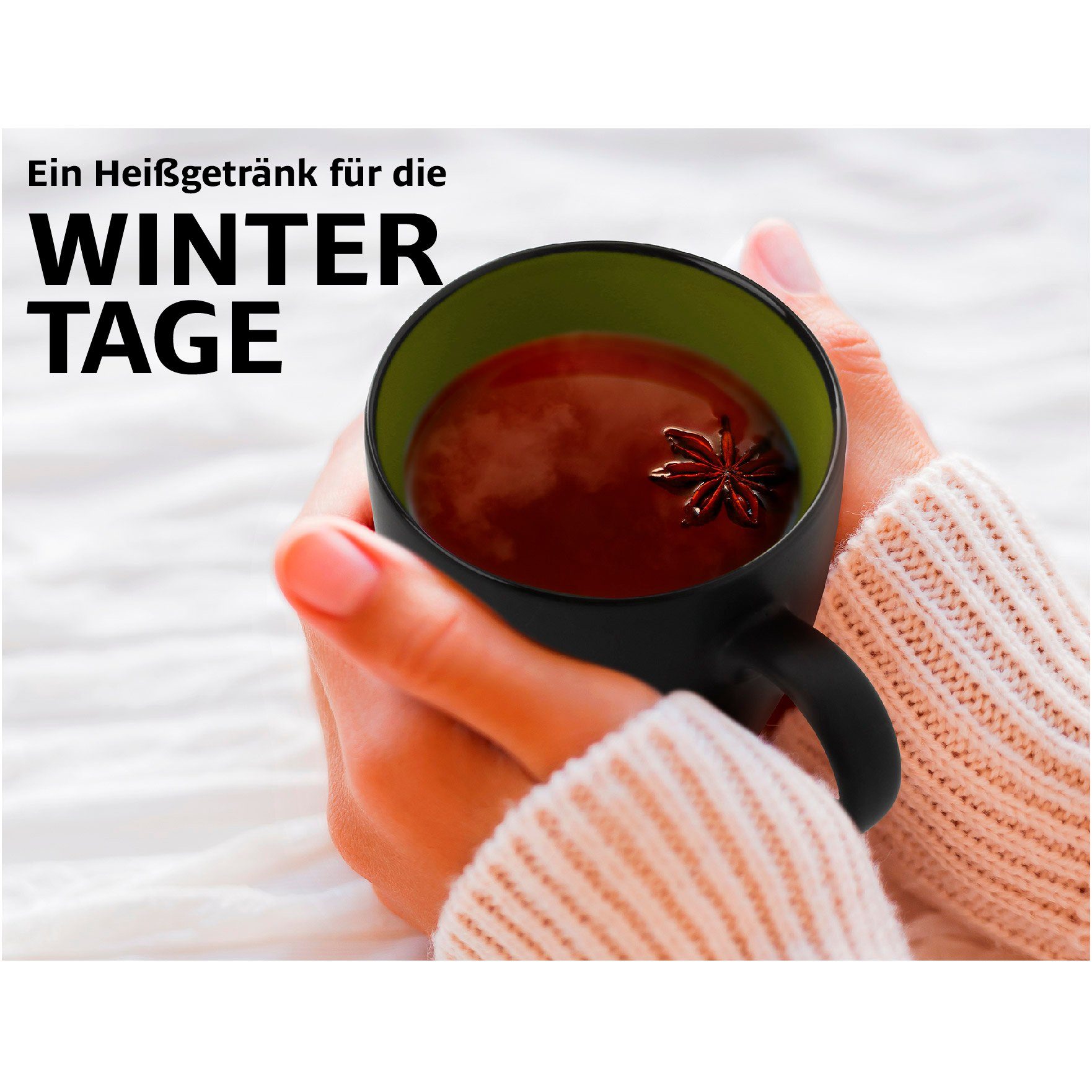 MiaMio Tasse MIAMIO - 6 x 350 ml Kaffeetassen Set Außen Schwarz Innen Farbig – Bild 5 von 5