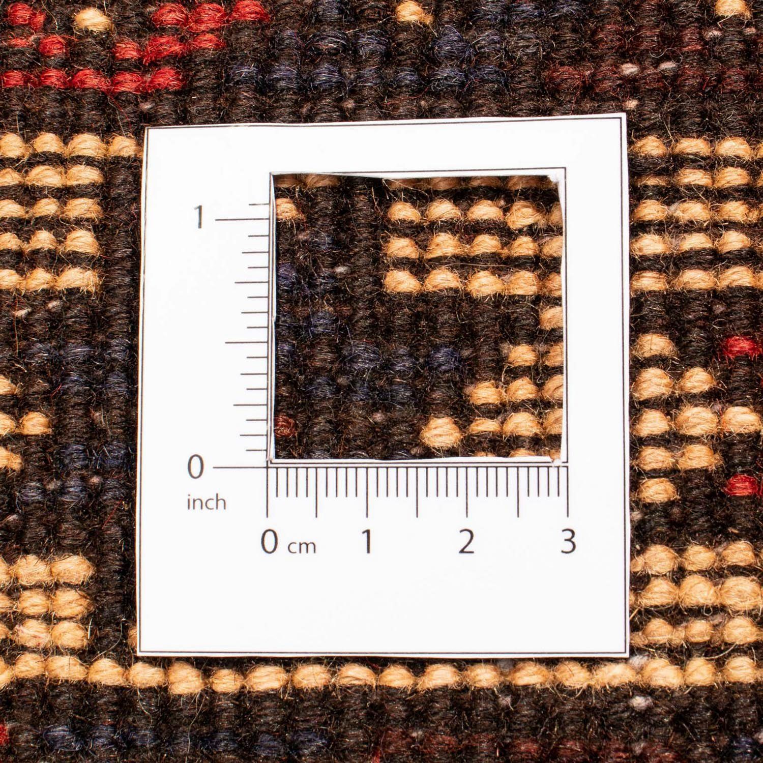 10 Wollteppich mit cm, scuro rechteckig, Unikat Höhe: morgenland, Medaillon 295 Rosso mm, Zertifikat Shiraz 200 x
