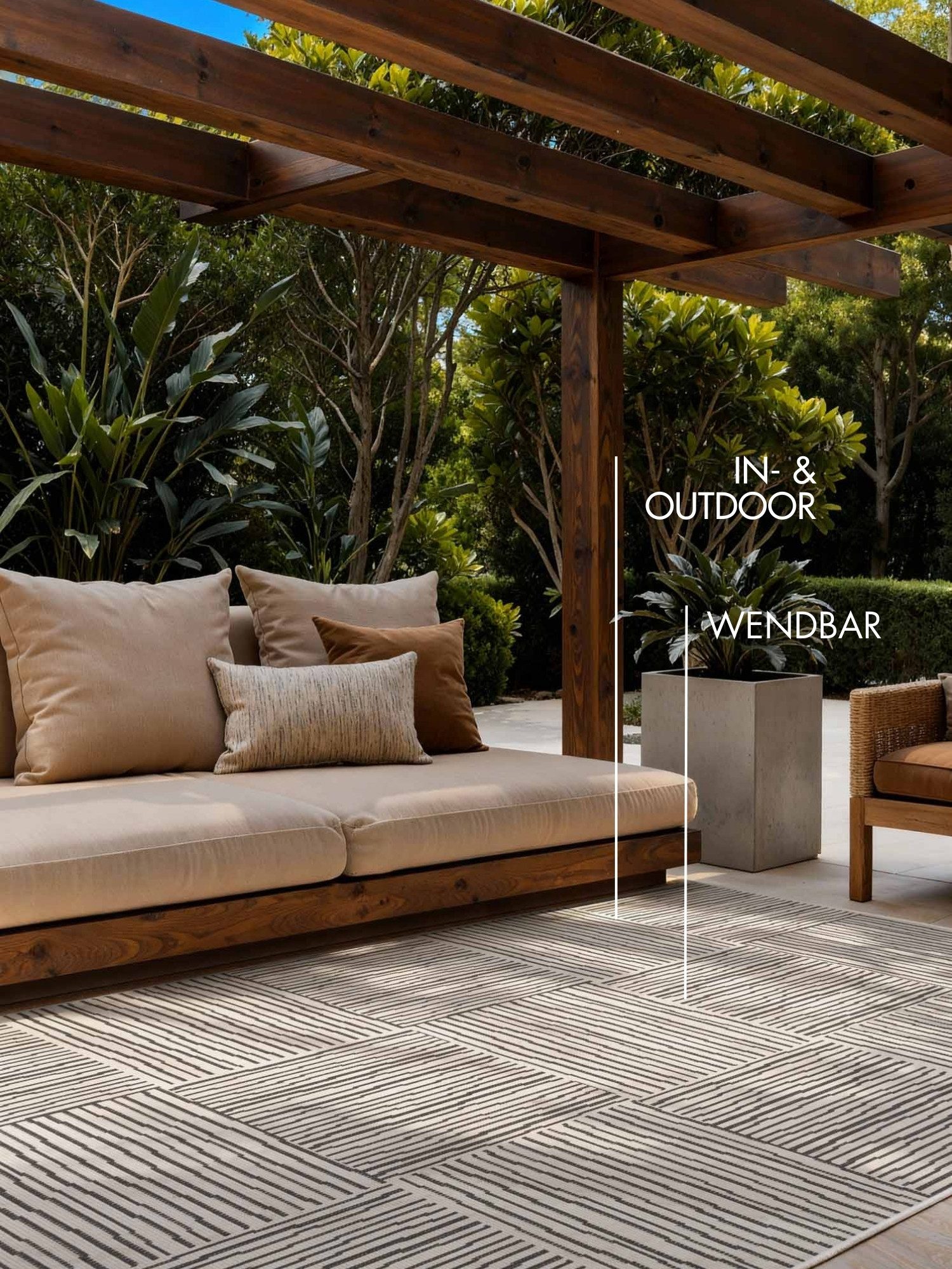 Ted Baker Teppich Nightingale, Wendeteppich, rechteckig, Höhe: 8 mm, Designteppich, Wetterfest, modern, Pflegeleicht, Wohnzimmer, Terrasse