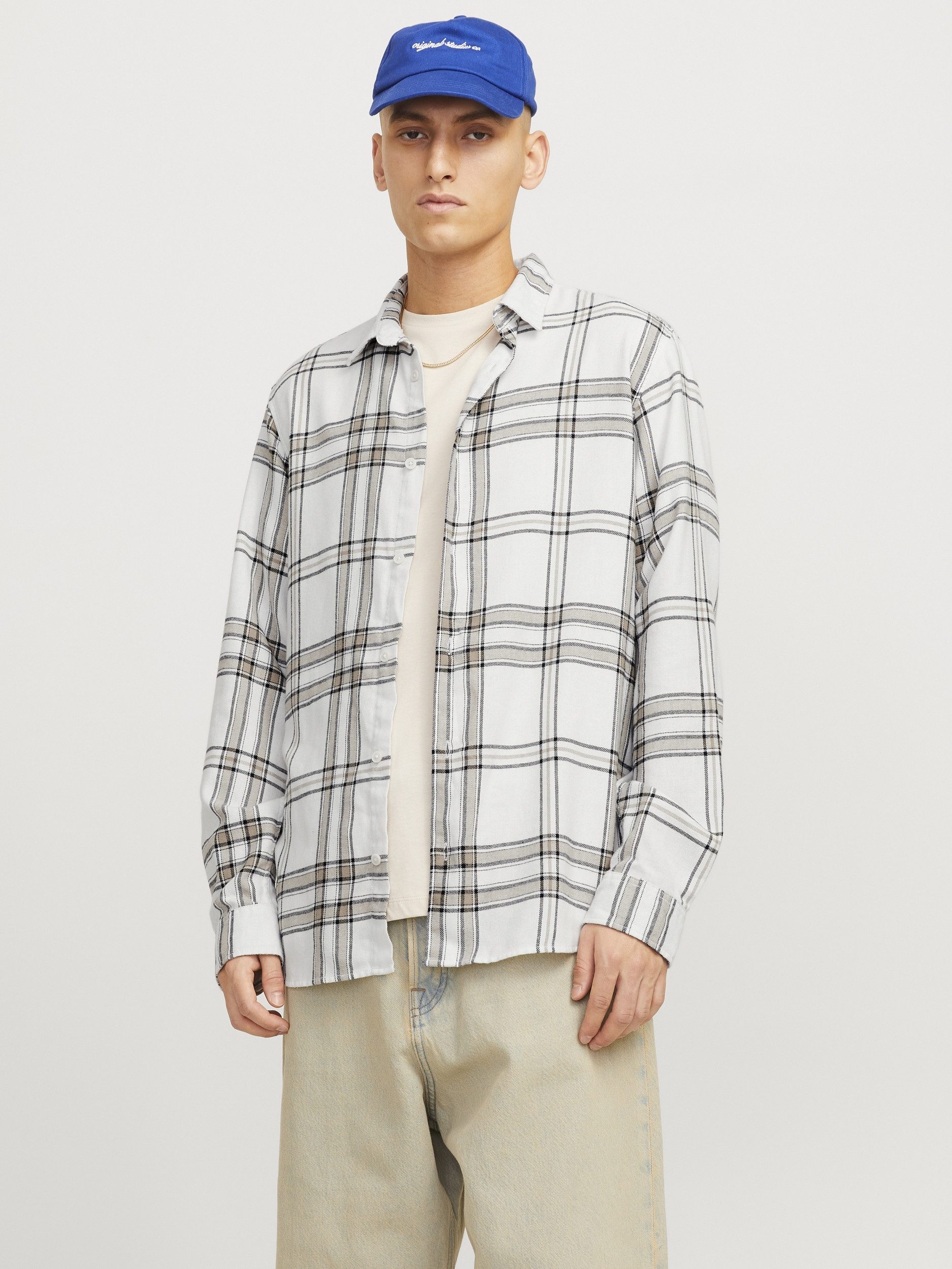 Jack & Jones Langarmhemd JORJOSHUA FLANNEL CHECK SHIRT LS LN