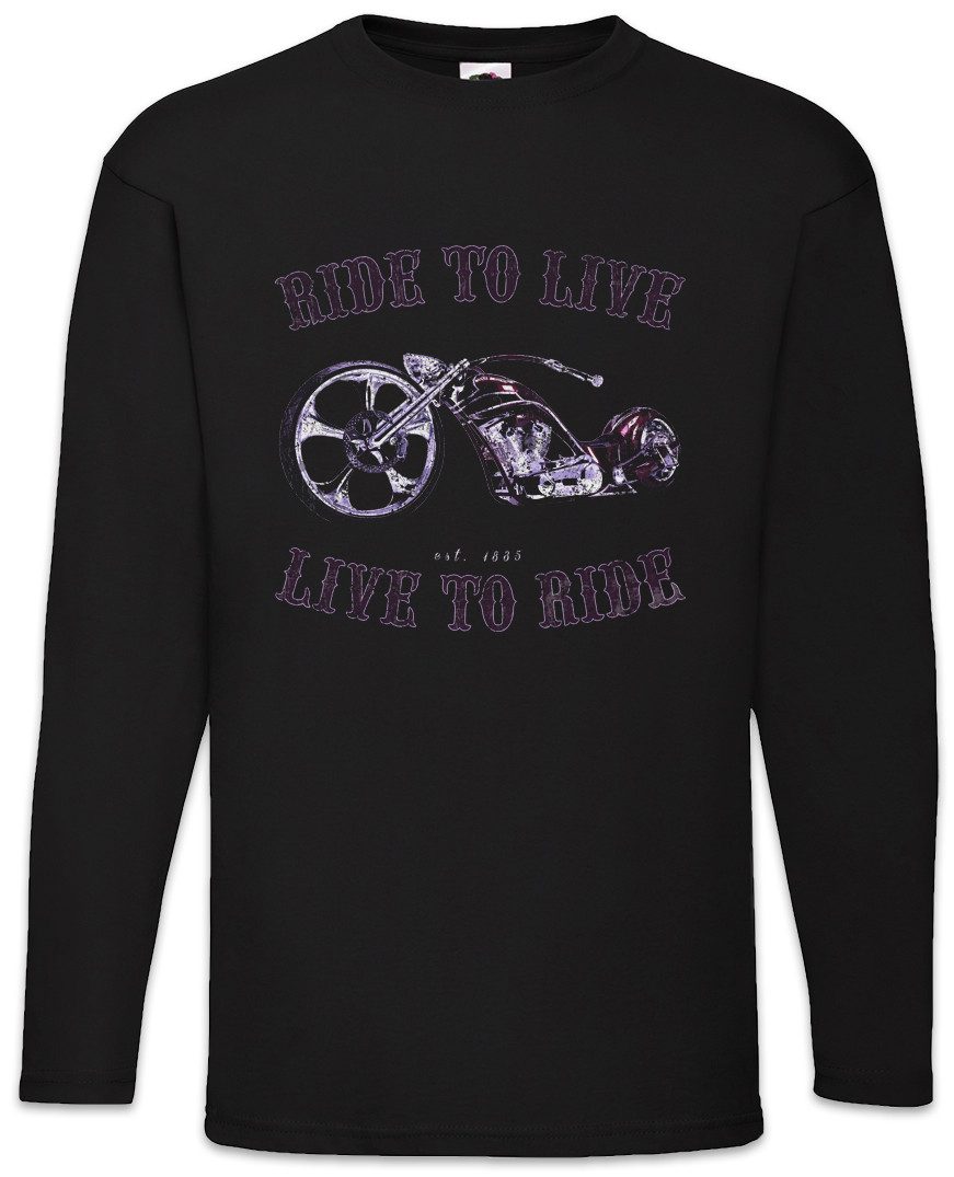 Langarmshirt Live To Ride Langarm T-Shirt Ride To Live Biker Rider MC Chopper
