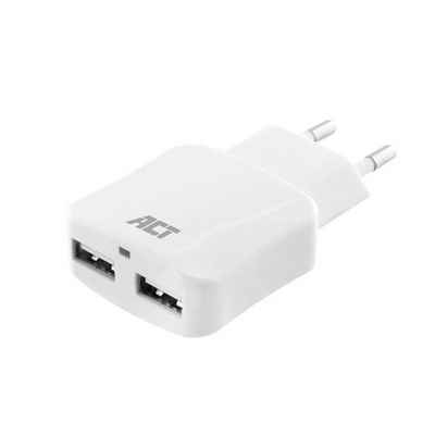 Generic USB-Ladegerät 110-240 V 2 Port smart charging 2.1 A weiß Batterie