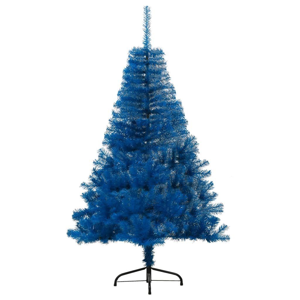furnicato Künstlicher Künstlicher Ständer 120 Weihnachtsbaum Halb-Weihnachtsbaum Blau cm mit PVC