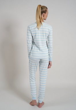 TOM TAILOR Pyjama TOM TAILOR Damen Pyjama blau Motivprint (1 tlg)