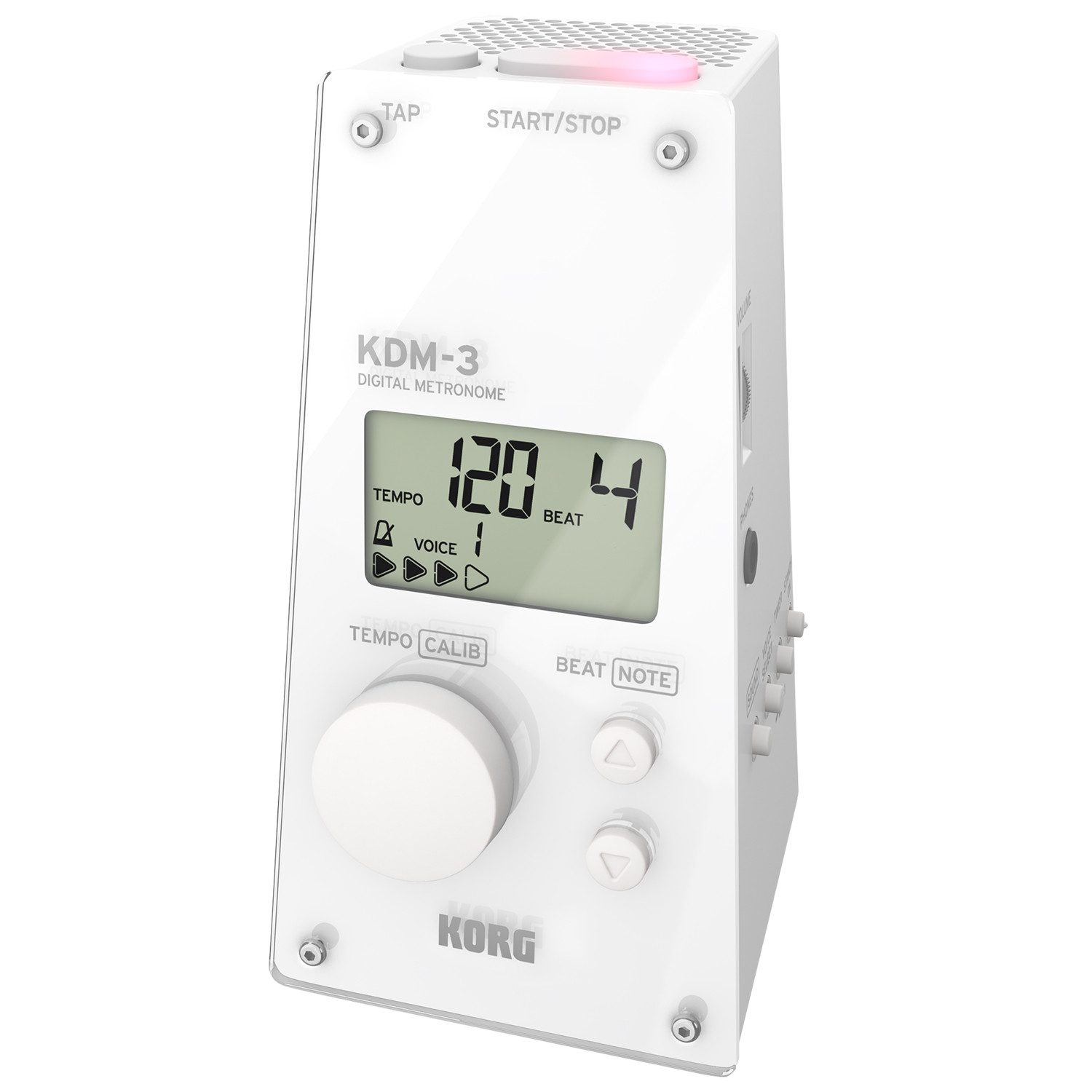Korg Metronom Korg Metronom KDM-3 Taktgeber Digital mit 19 Taktarten Weiss, Digitales Metronom mit 19 Taktarten