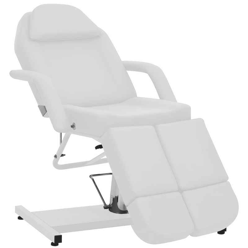 vidaXL Massagesessel Kosmetikstuhl Kunstleder Weiß 180x62x78 cm