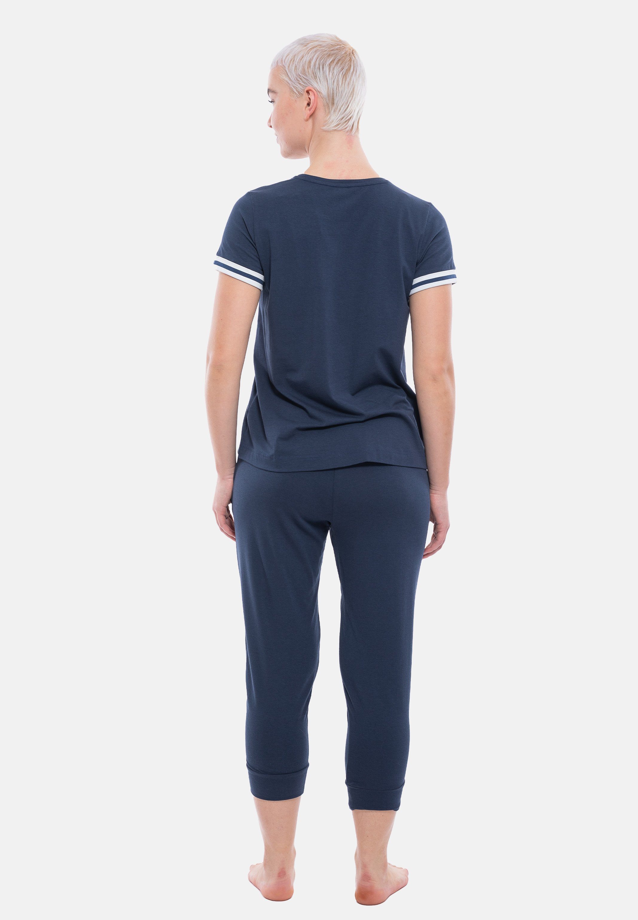 Mey Pyjama Tessie (Set, 2 - Schlafanzug tlg) Kurzarm-Shirt Set 3/4-Hose Atmungsaktiv und im 