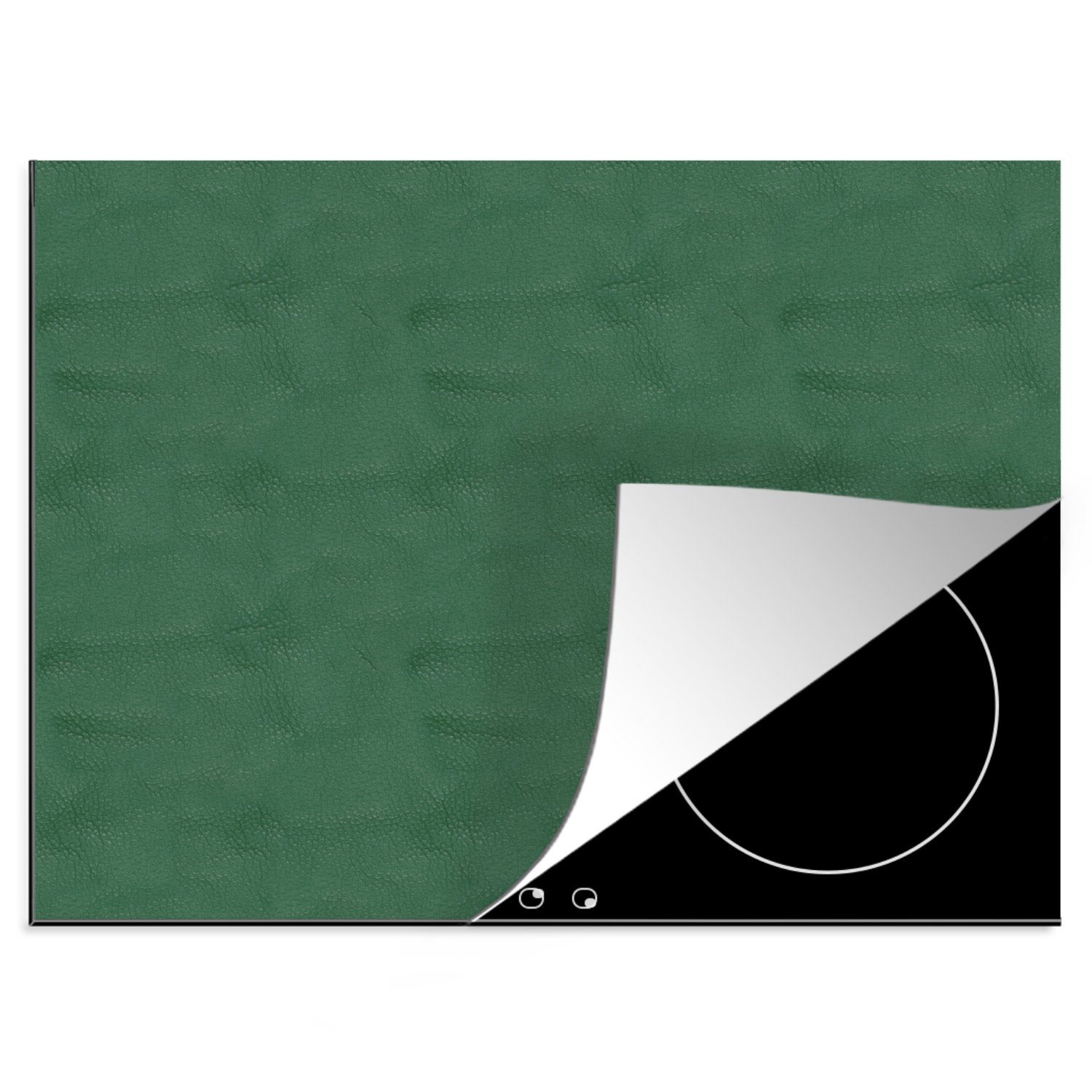 MuchoWow nutzbar, - Induktionsschutz 60x52 tlg), Herdblende-/Abdeckplatte Mobile Grün Arbeitsfläche - (1 Vinyl, Tiere, Leder - Ceranfeldabdeckung cm,