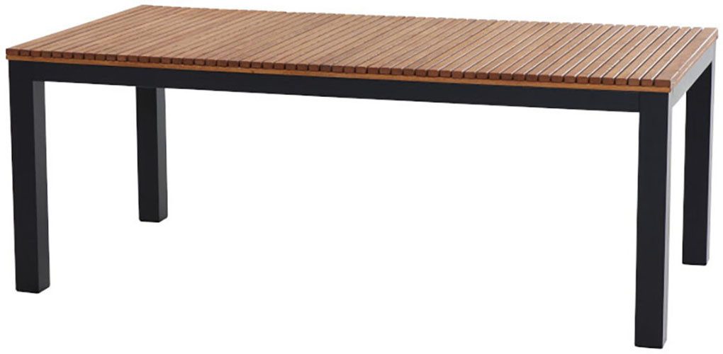 Siena Garden Gartentisch »Bozen« BxTxH:100x220x76 cm, Aluminium mit Robinienholz aus 100% FSC Holz