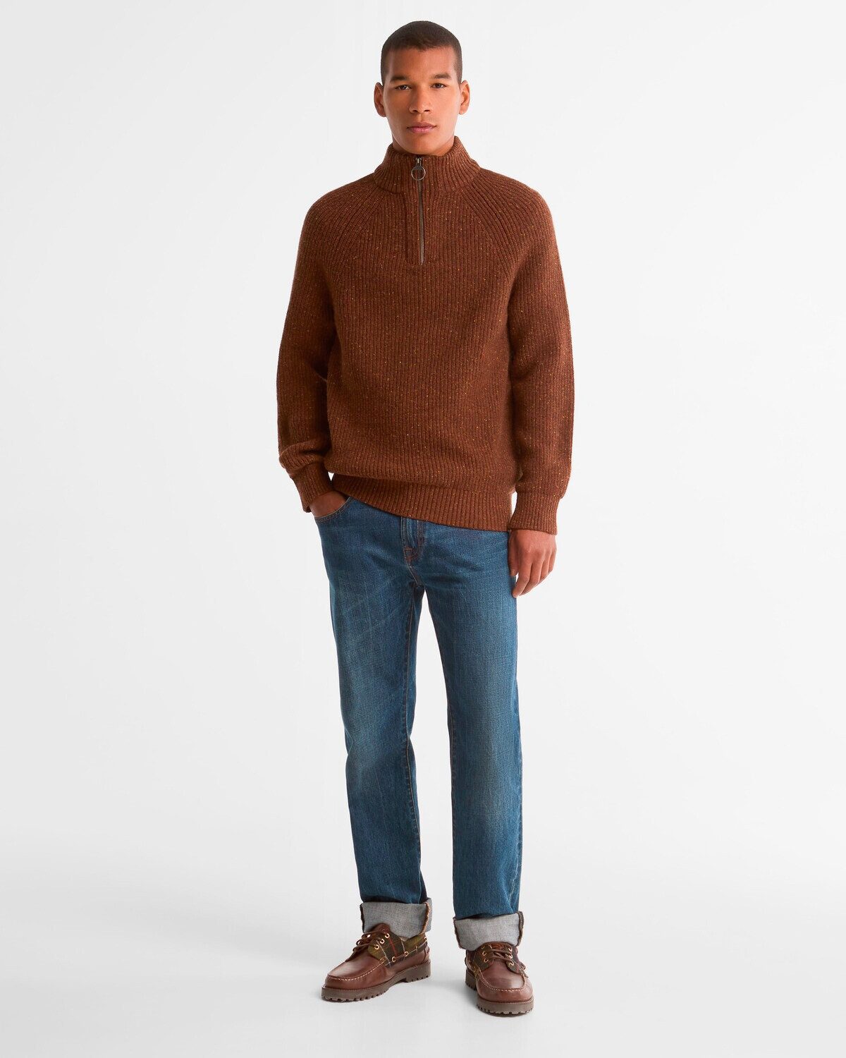 Barbour Troyer Troyer Essential Fleck Half Zip
