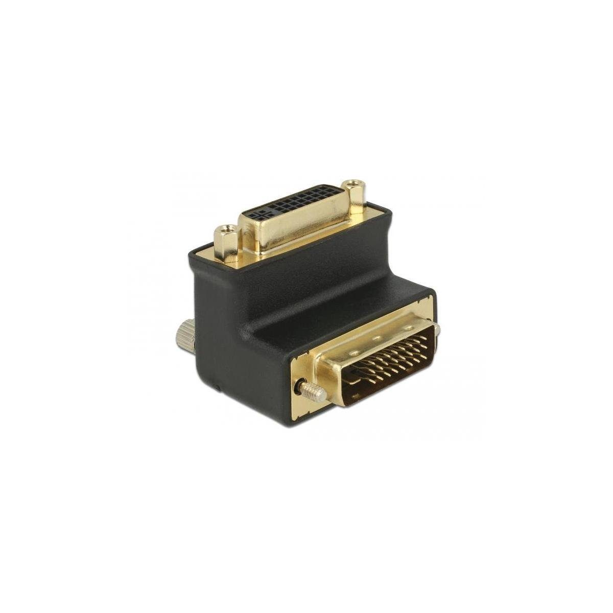 Delock 65866 - Adapter DVI Stecker DVI 90°... 24+5 zu 24+1 Buchse DVI, DVI Computer-Kabel