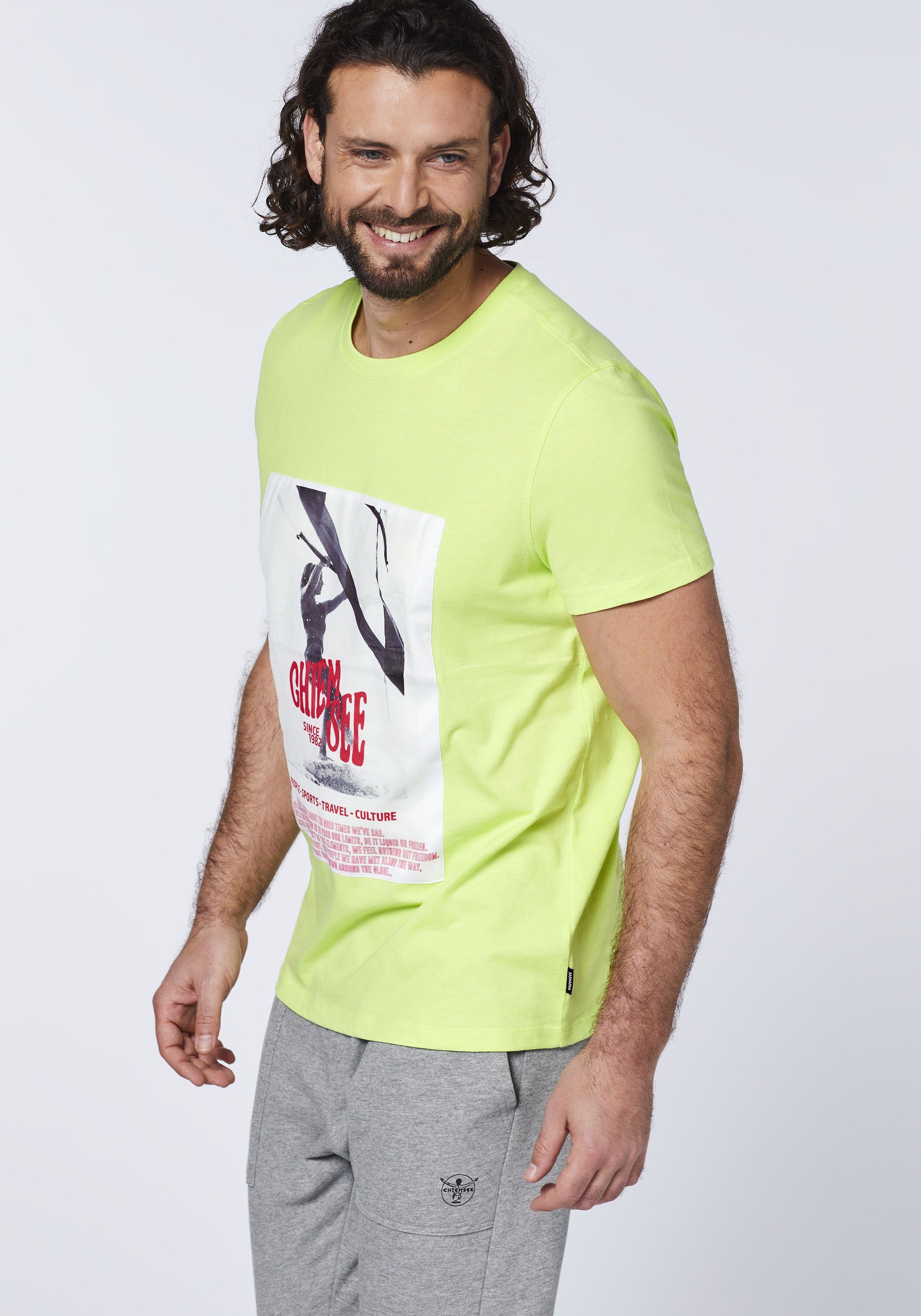 Green Surf-Fotoprint Print-Shirt mit Baumwolle 1 Sharp 13-0535 aus T-Shirt Chiemsee