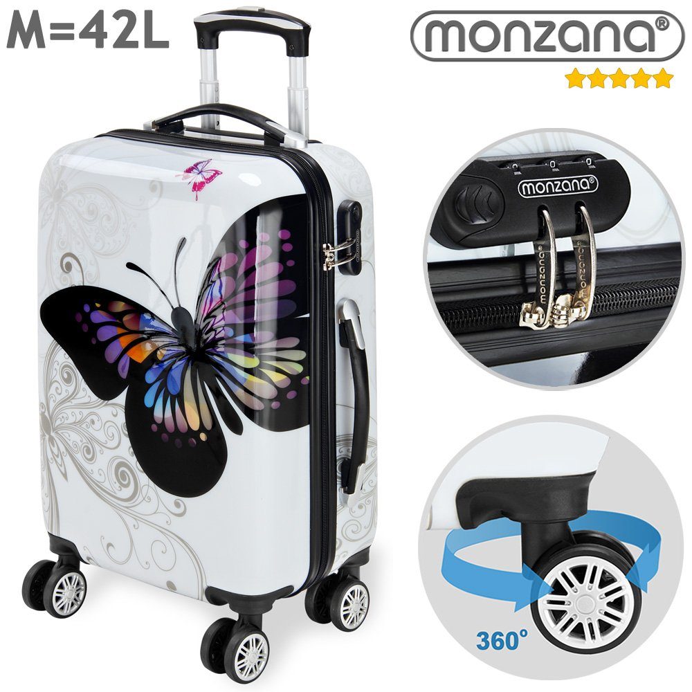 Deuba Hartschalen-Trolley, 4 Rollen Rollen, mit günstig online kaufen